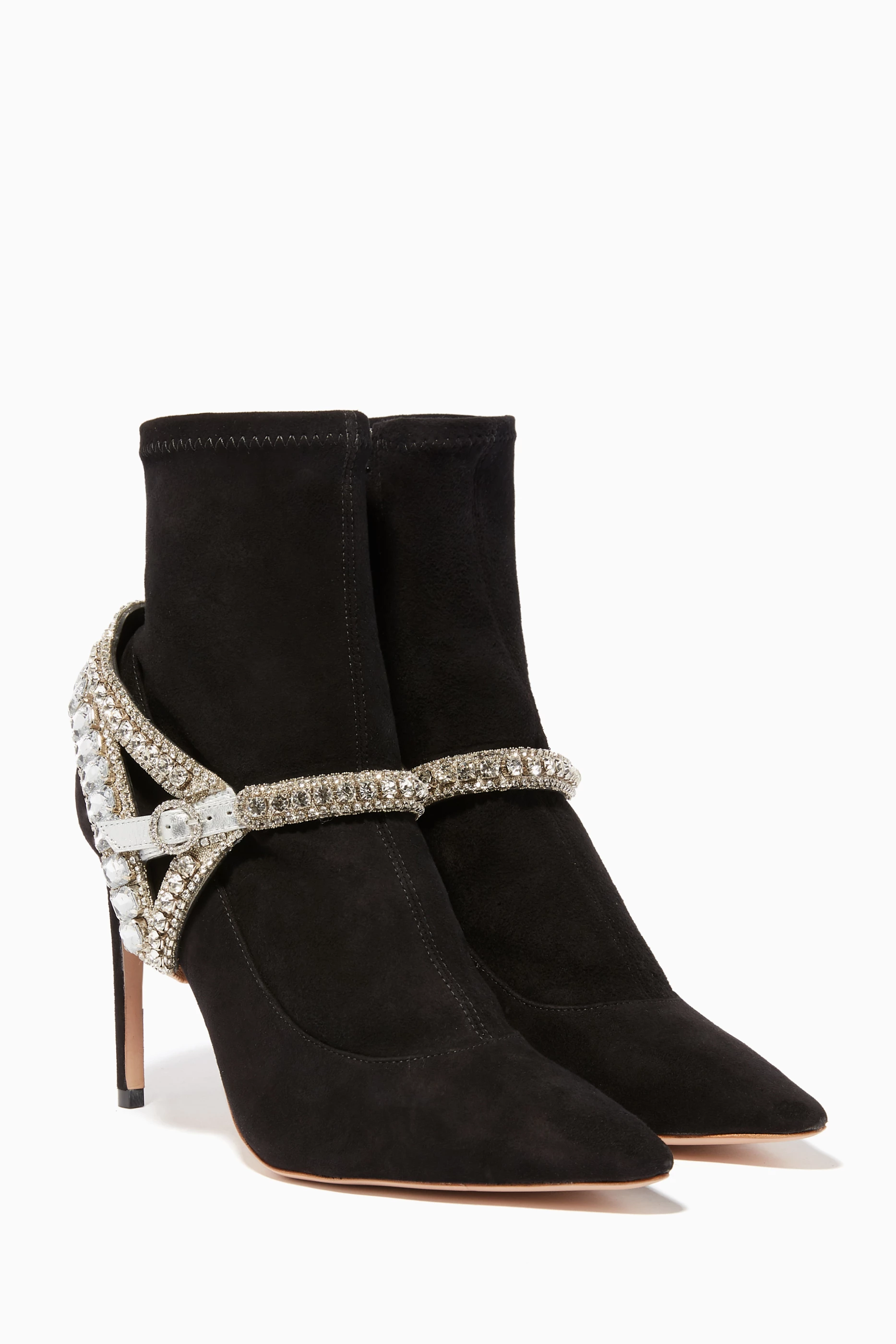 Buy Sophia Webster Black Black Lorena Stretch Booties For Women Online Ounass Saudi
