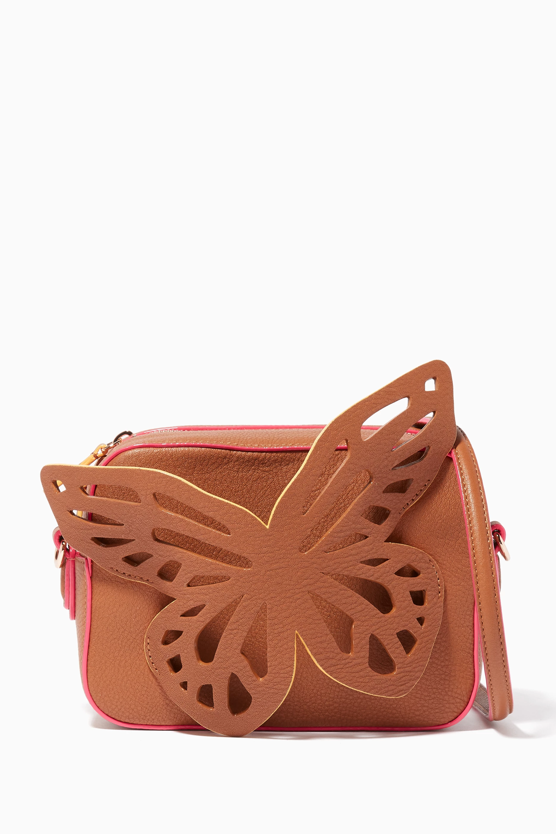 Buy Sophia Webster Brown Brown Flossy Butterfly Camera Bag For Women Online Ounass Saudi