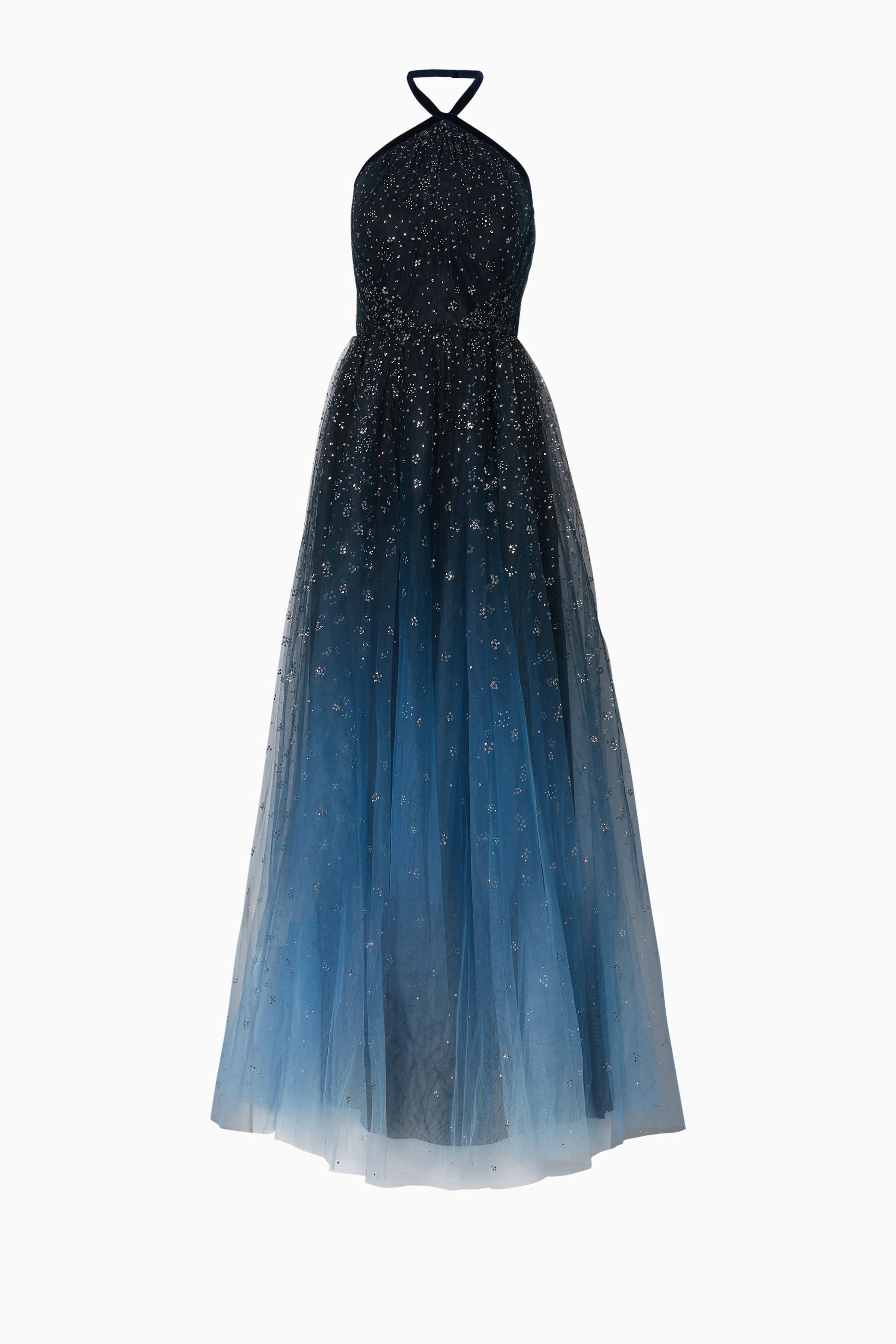 Buy Marchesa Notte Blue Navy Embellished Ombré Gown For Women