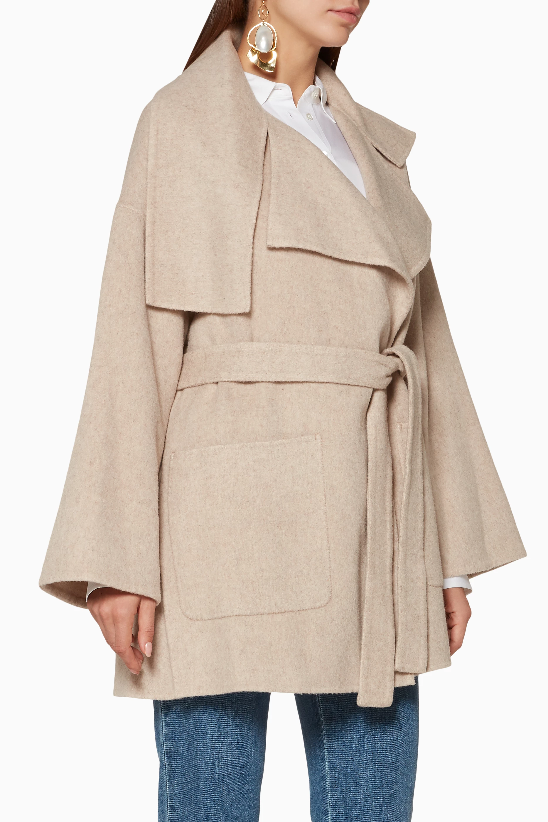Vince blanket coat oatmeal top