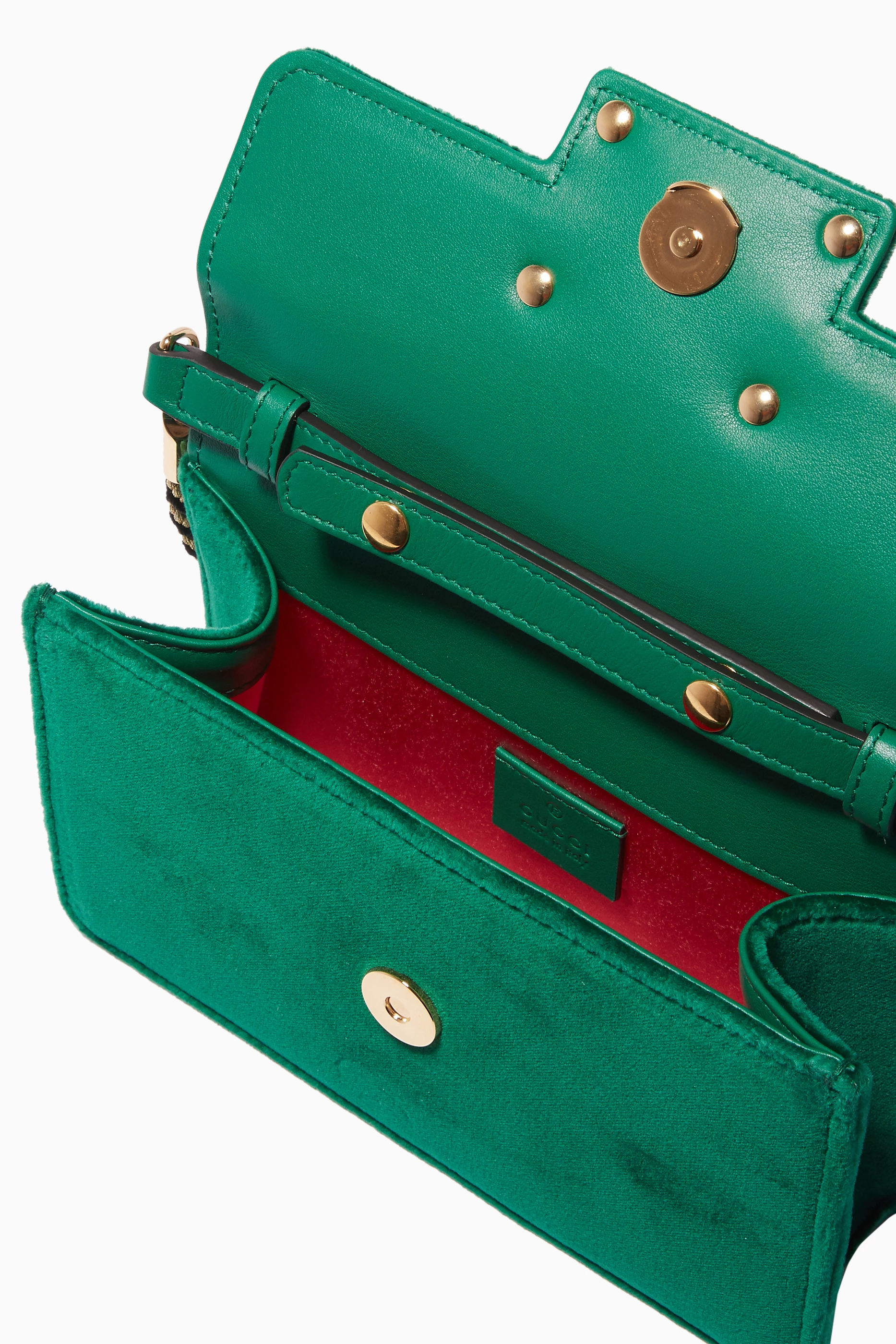Buy Gucci Green Green Velvet Square G Shoulder Bag For Women Online Ounass Saudi