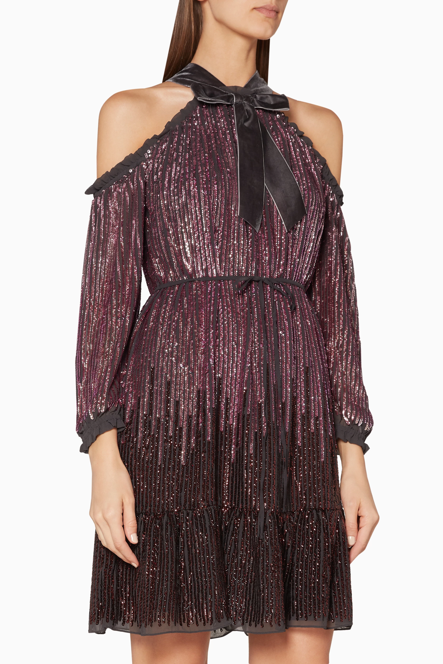 Kaleidoscope cold shoulder dress shop