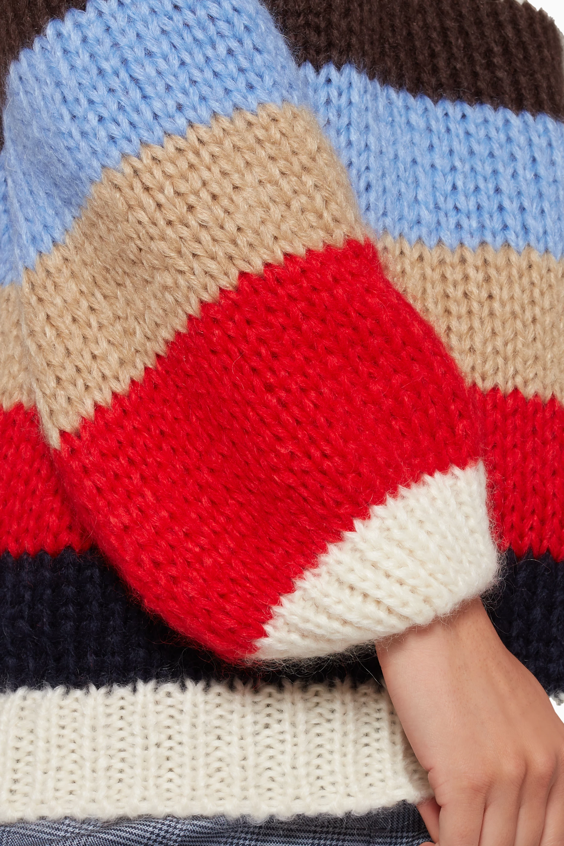 Buy Ganni Multicolour Multi Coloured Mohair Julliard Sweater For Women Online Ounass Saudi
