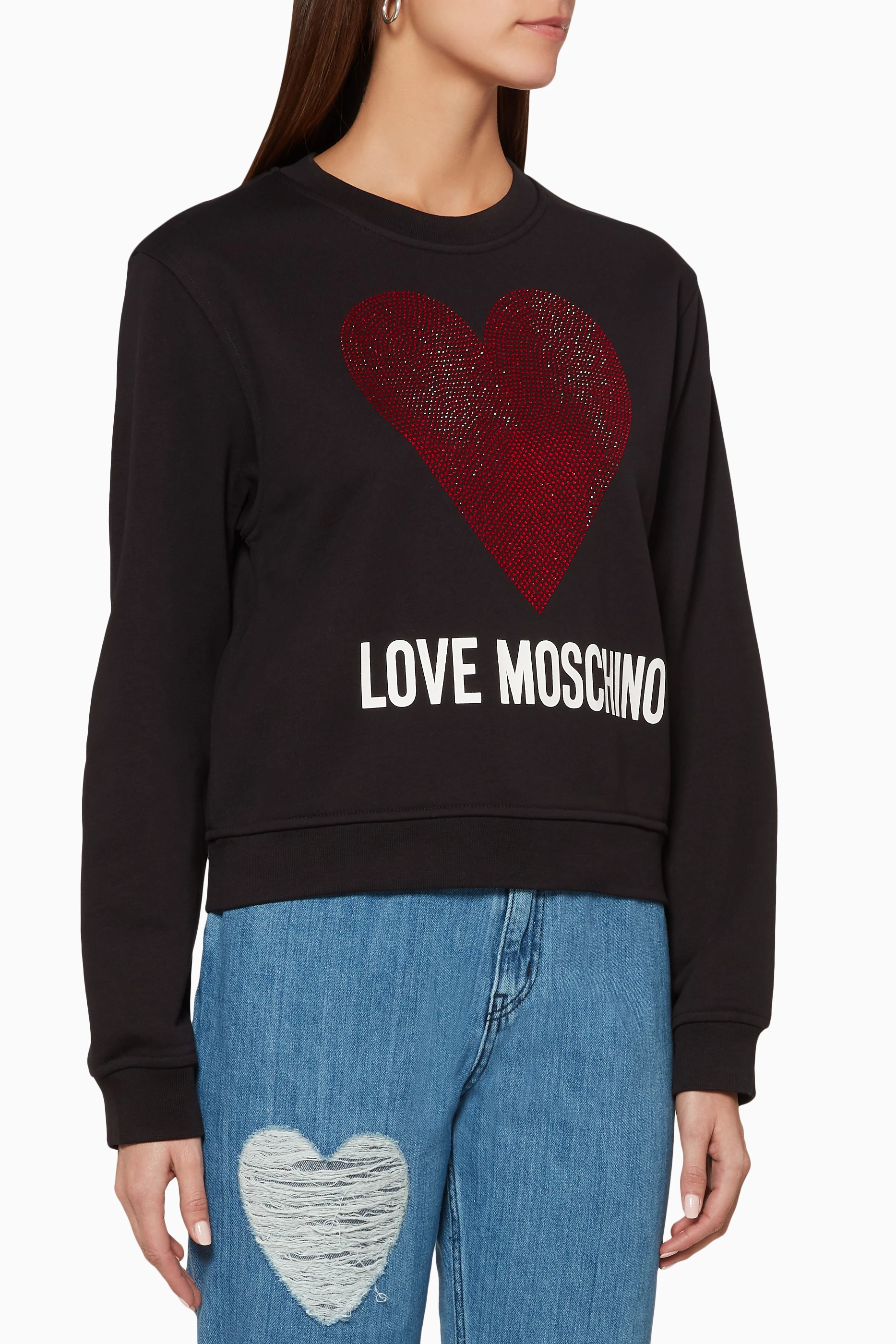 Womens love moschino sweatshirt best sale