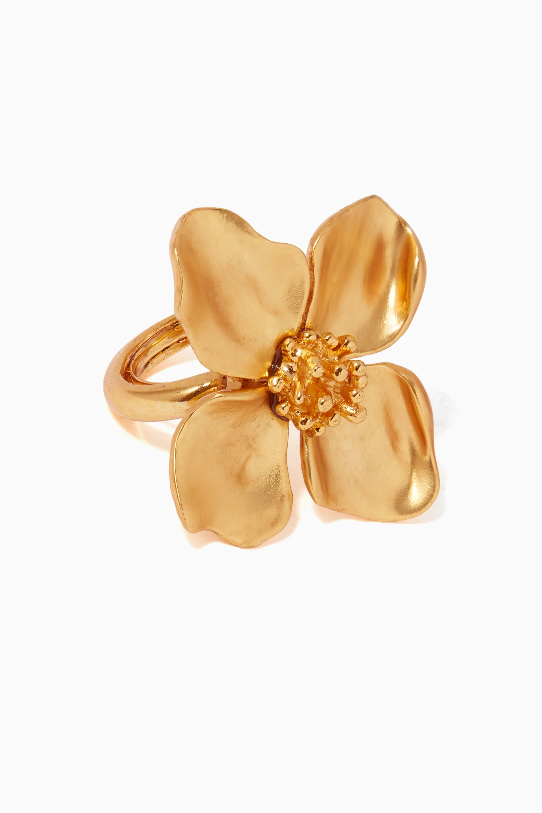 Oscar de la renta flower ring top