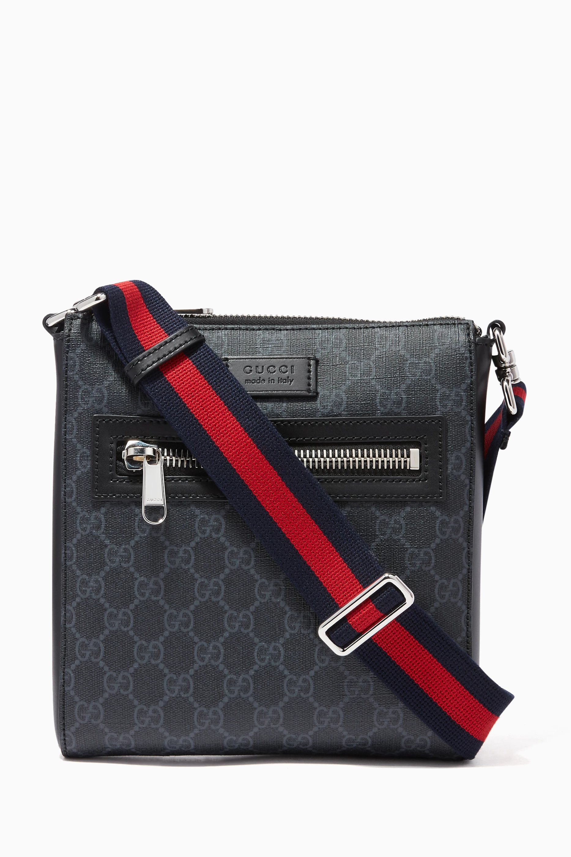 Buy Gucci Black Black Grey GG Supreme Small Messenger Bag For Men Online Ounass Saudi
