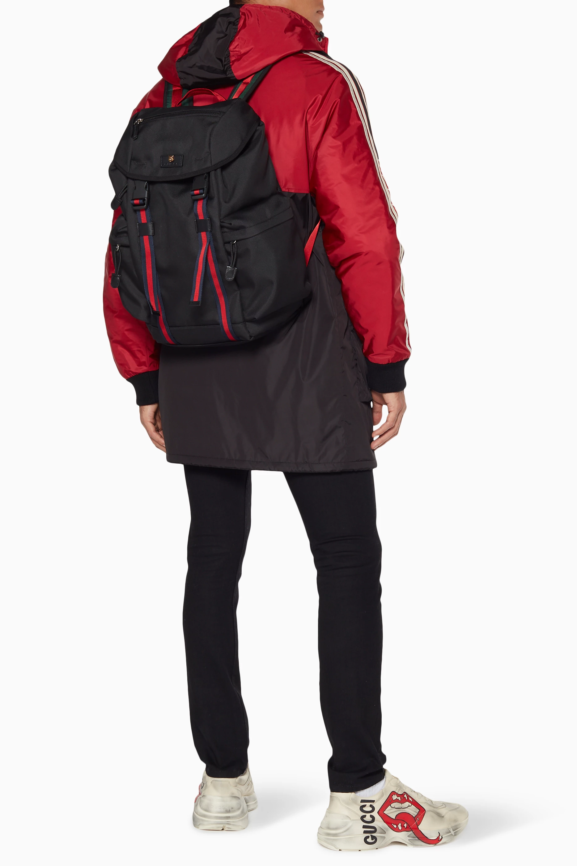 Techno canvas backpack gucci clearance