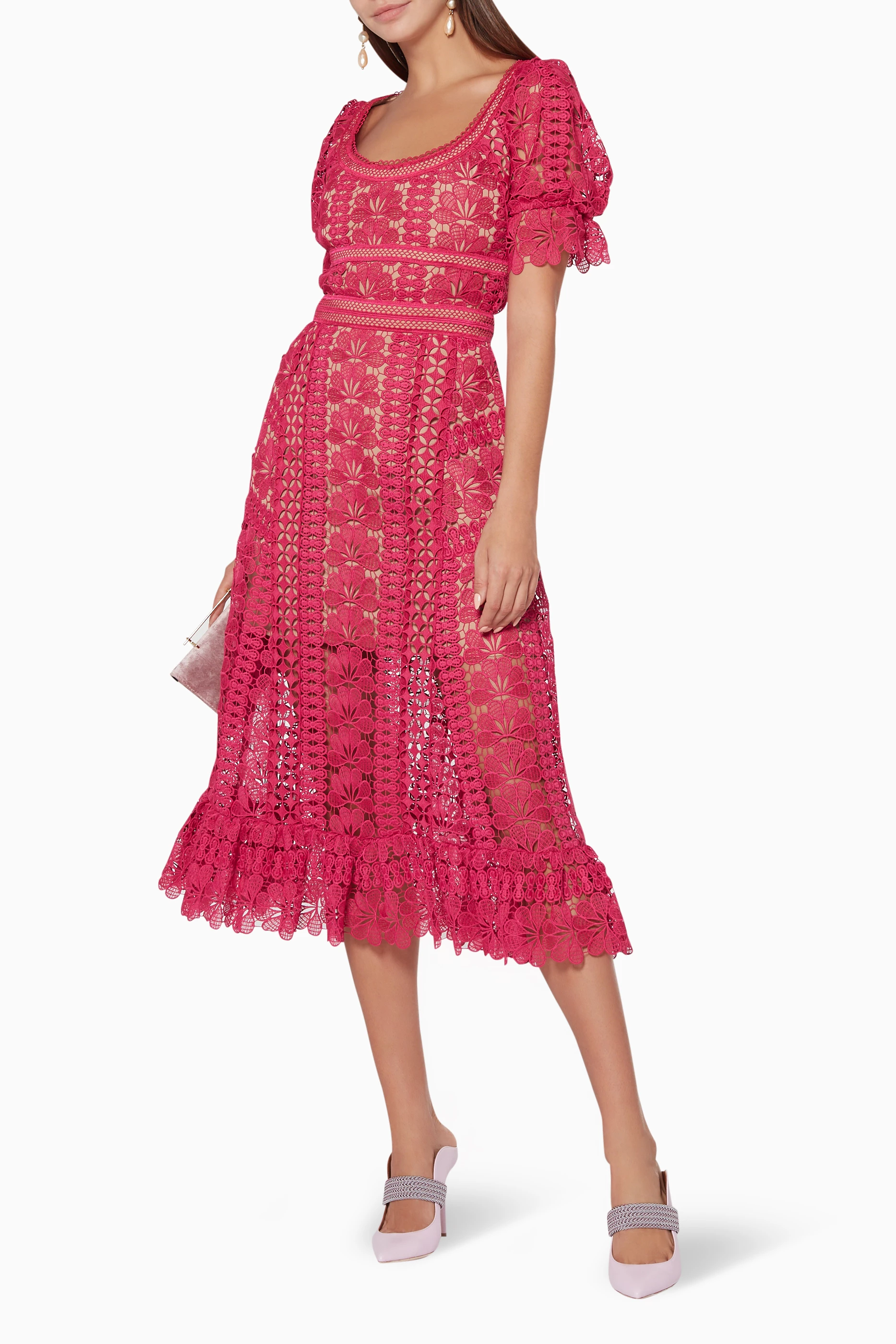 Self portrait fuchsia dress 2025