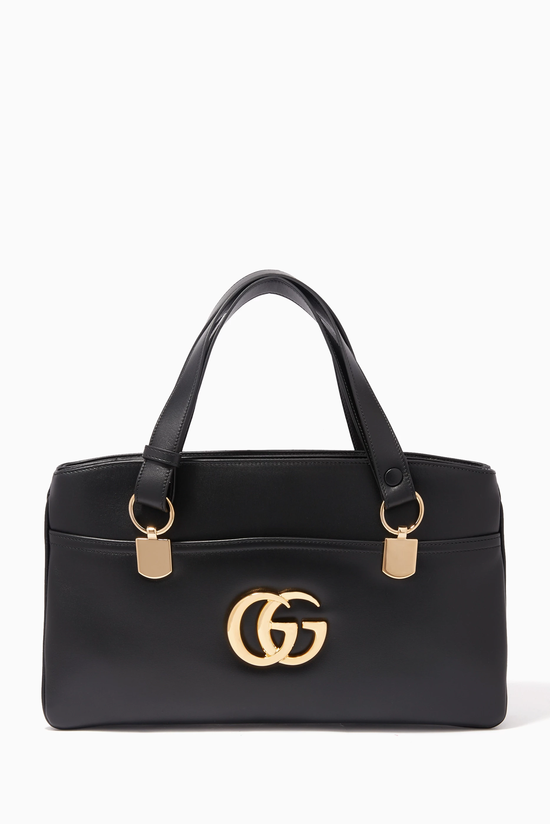 Buy Gucci Black Arli Leather Top Handle Bag For Women Online Ounass Saudi