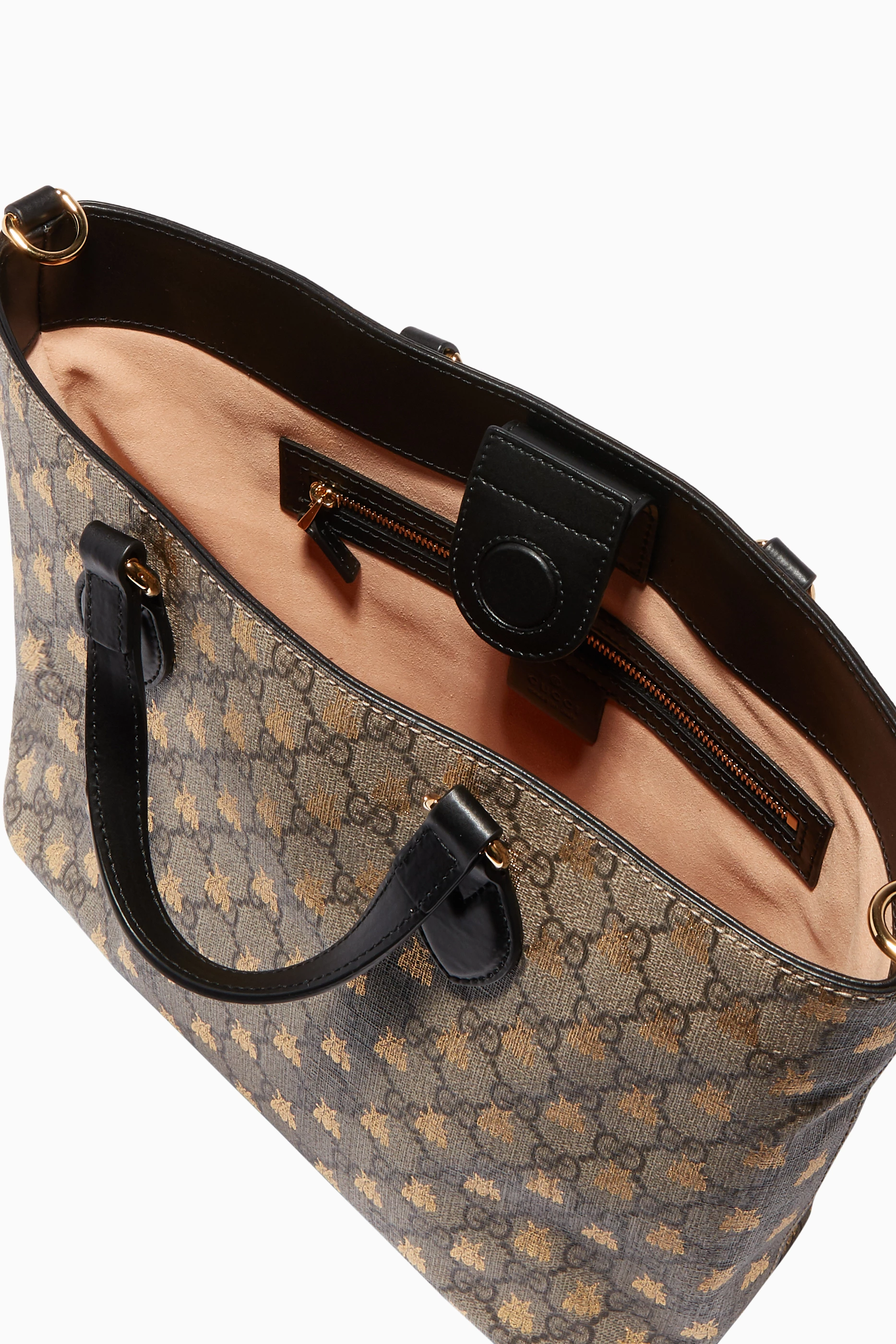 Buy Gucci Neutral Beige GG Supreme Bees Tote For Women Online Ounass Saudi