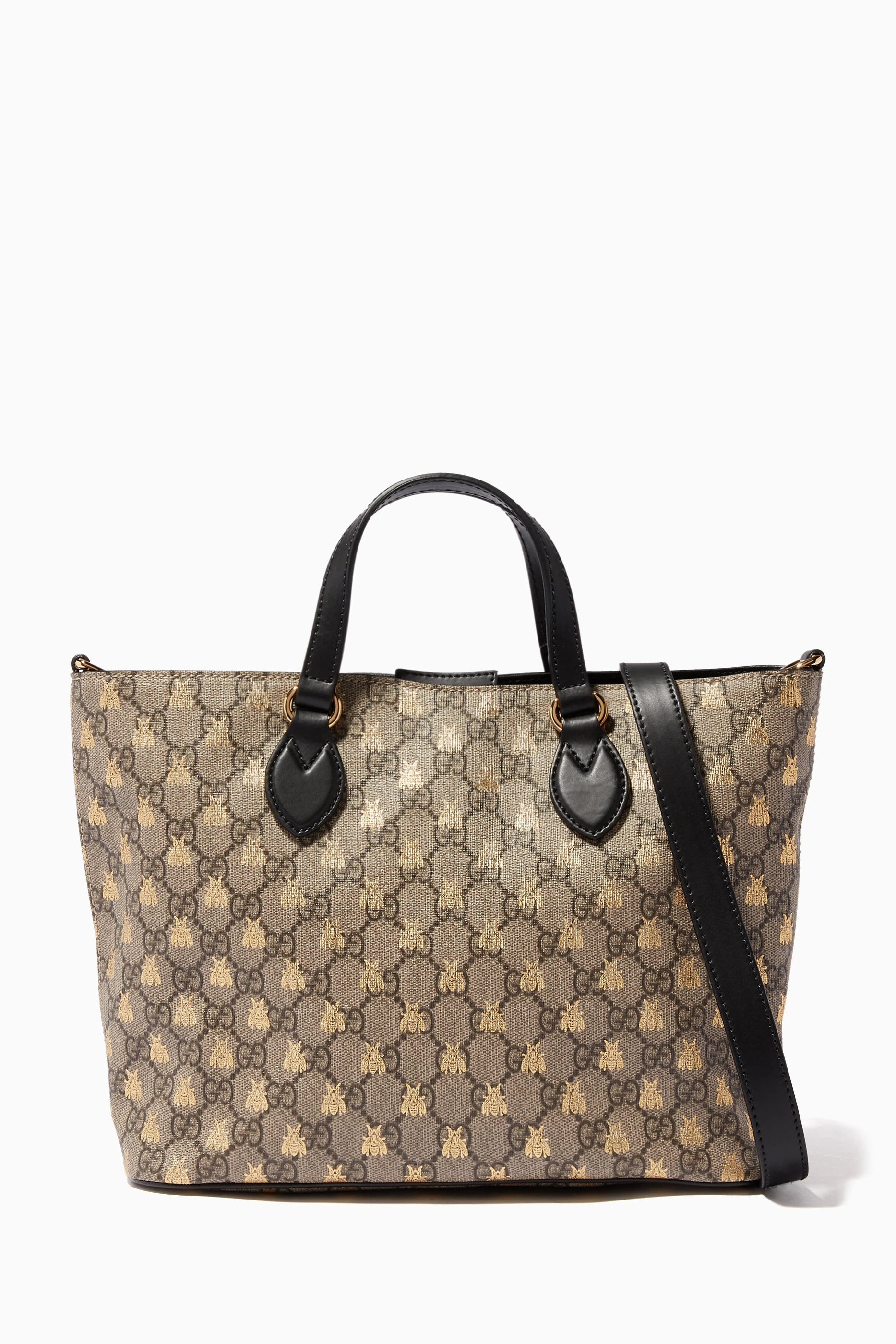Buy Gucci Neutral Beige GG Supreme Bees Tote For Women Online Ounass Saudi