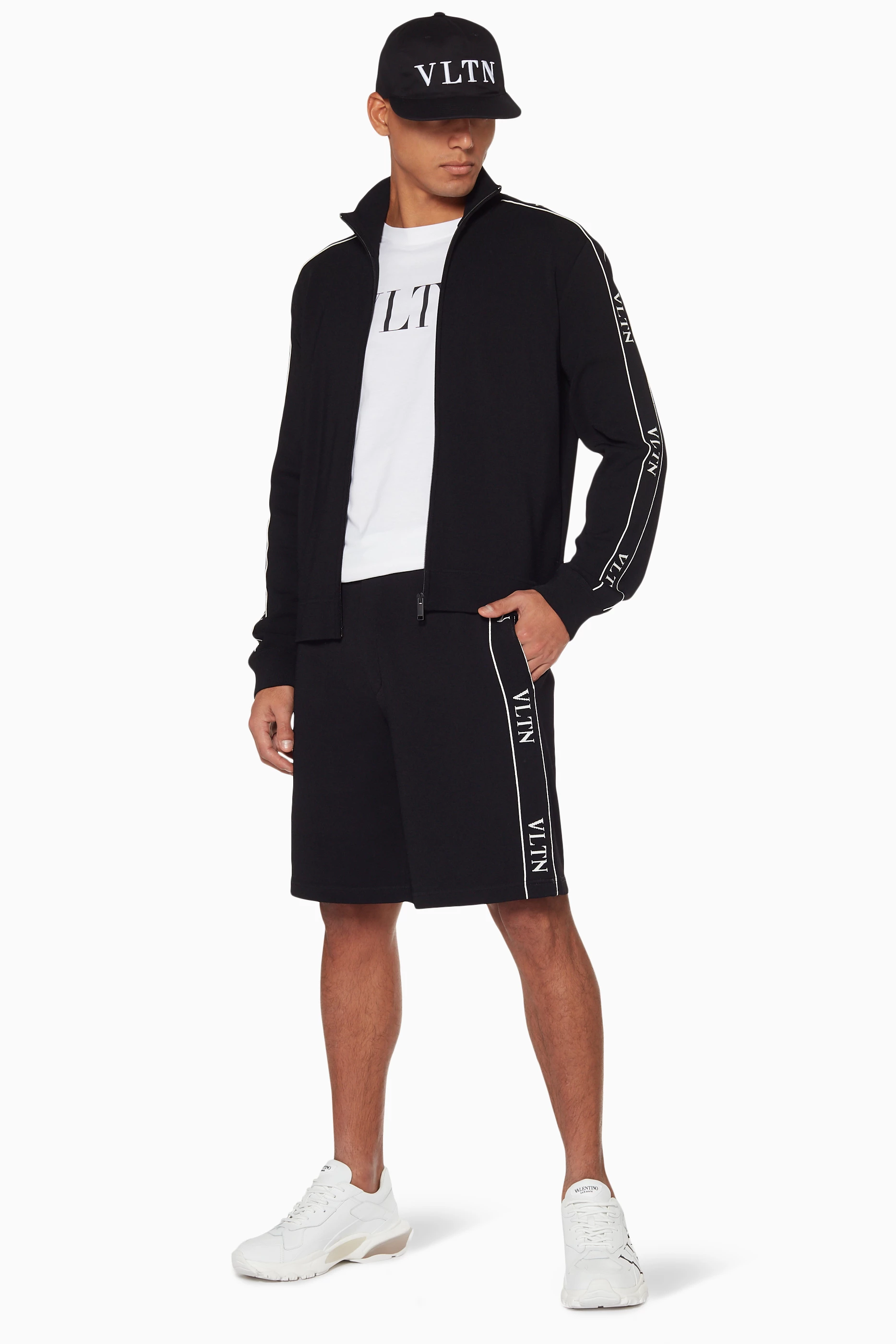 Buy Valentino Garavani Black Black VLTN Jogging Shorts For Men Online Ounass Saudi