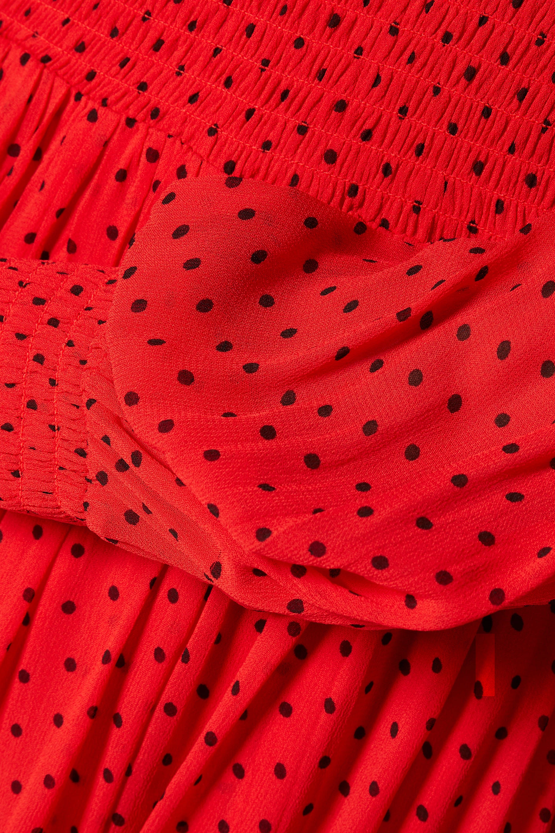 ganni red polka dot dress Buy Ganni Red Red Polka-Dotted Mullin Midi Dress For Women Online