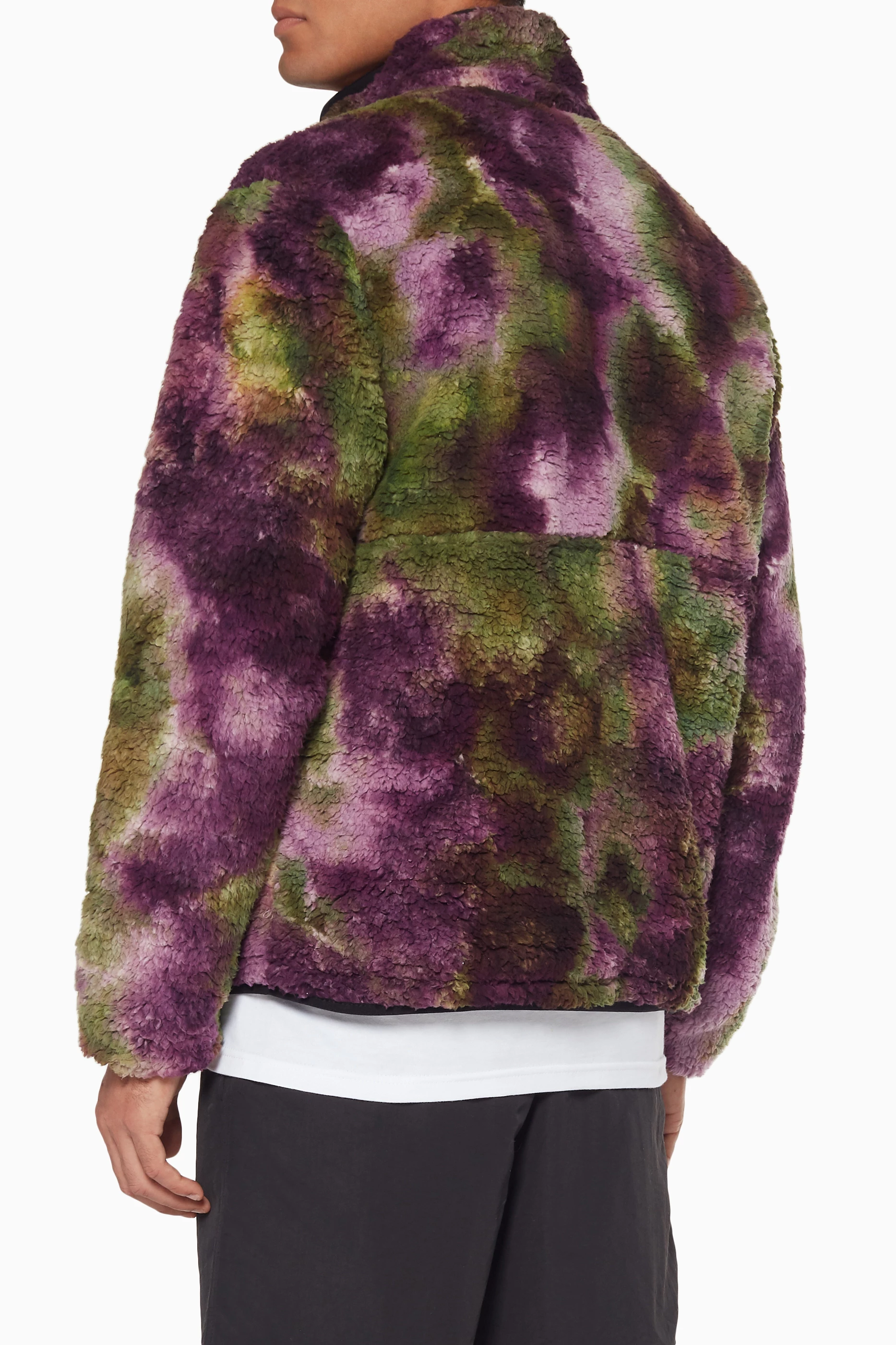Buy Stussy Purple Multi Coloured Reversible Micro Fleece Jacket For Men Online Ounass Saudi