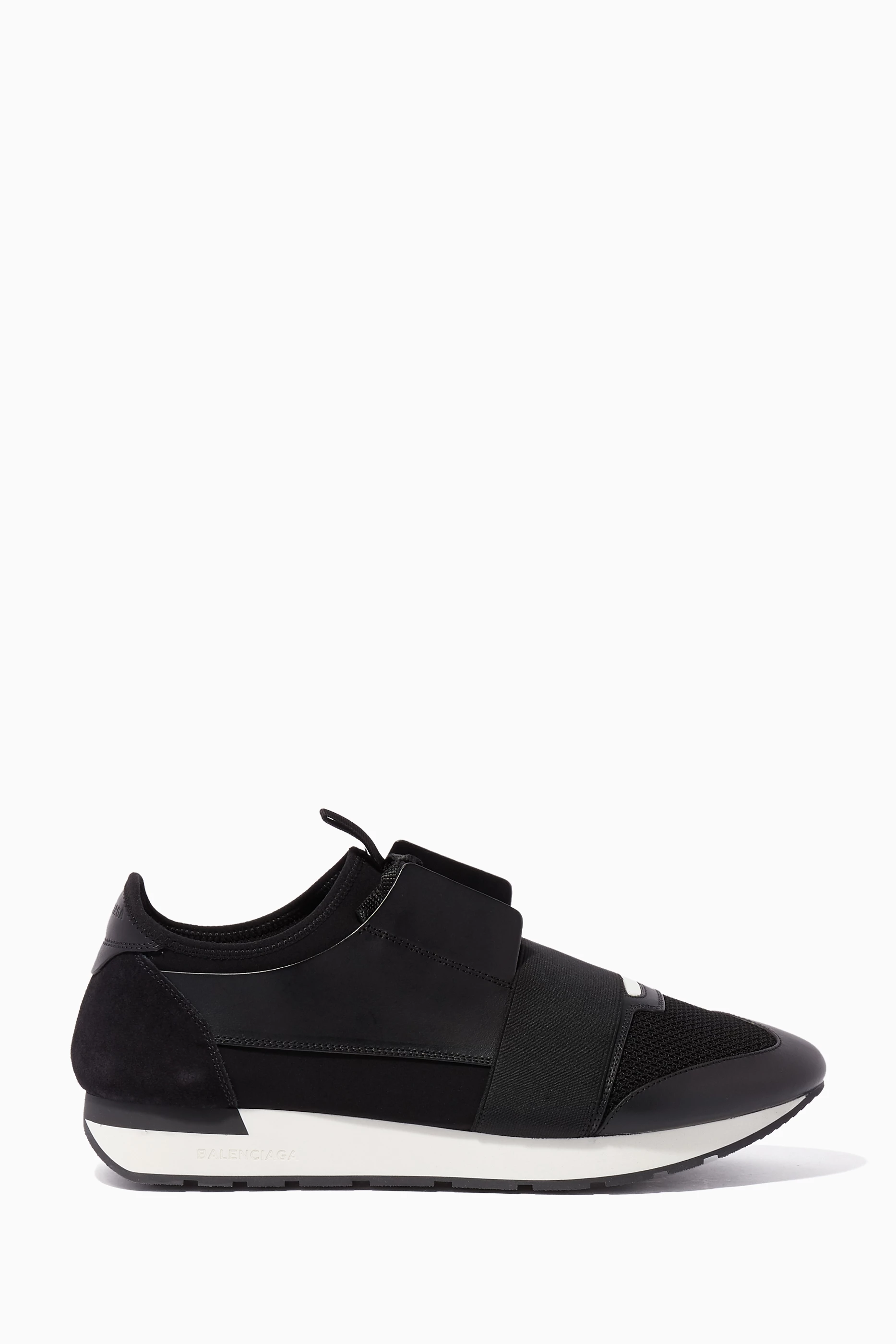 Buy Balenciaga Black Black Race Runner Low Top Sneakers For Men Online Ounass Saudi