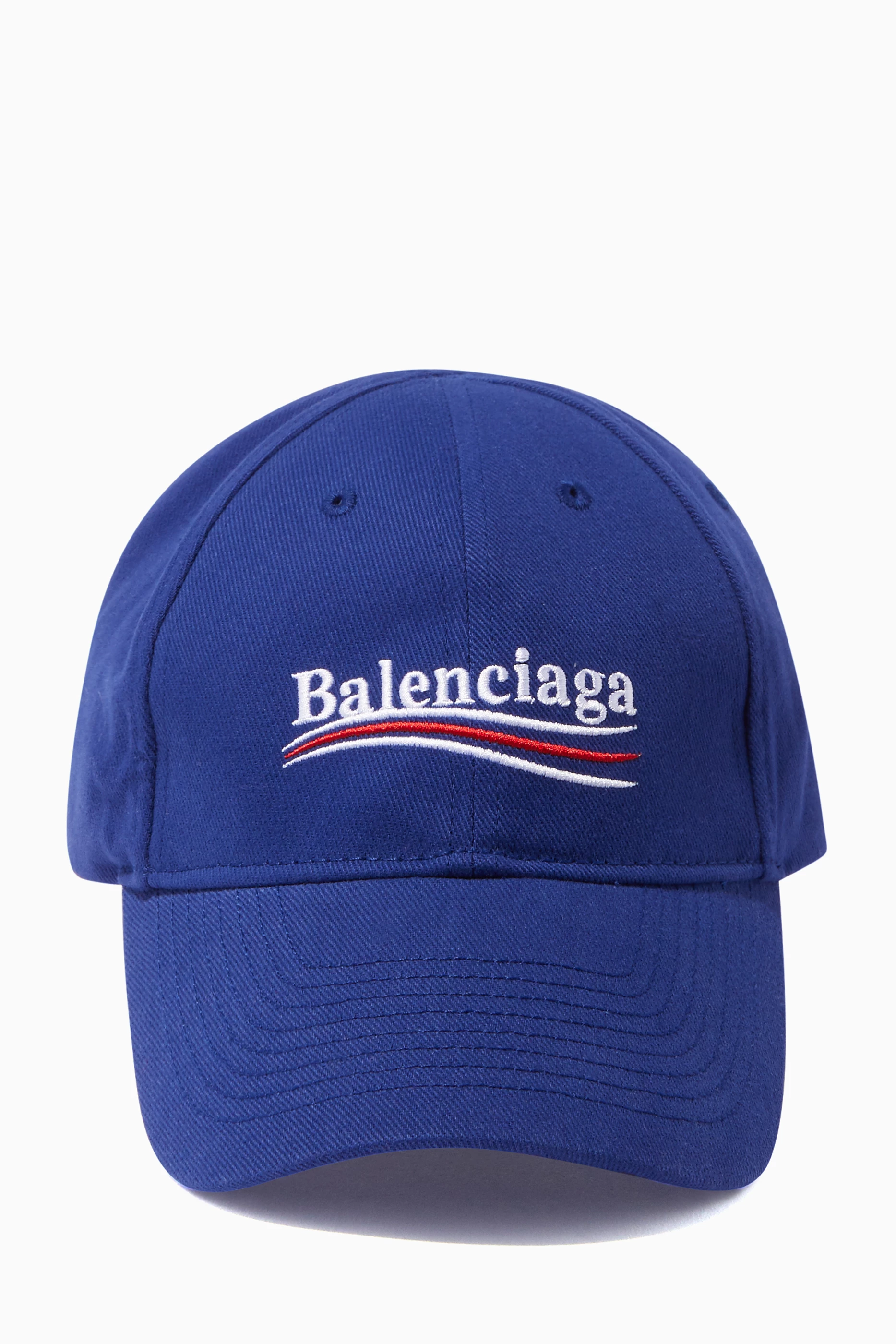 Buy Balenciaga Blue Political Logo Baseball Cap For Men Online Ounass Saudi