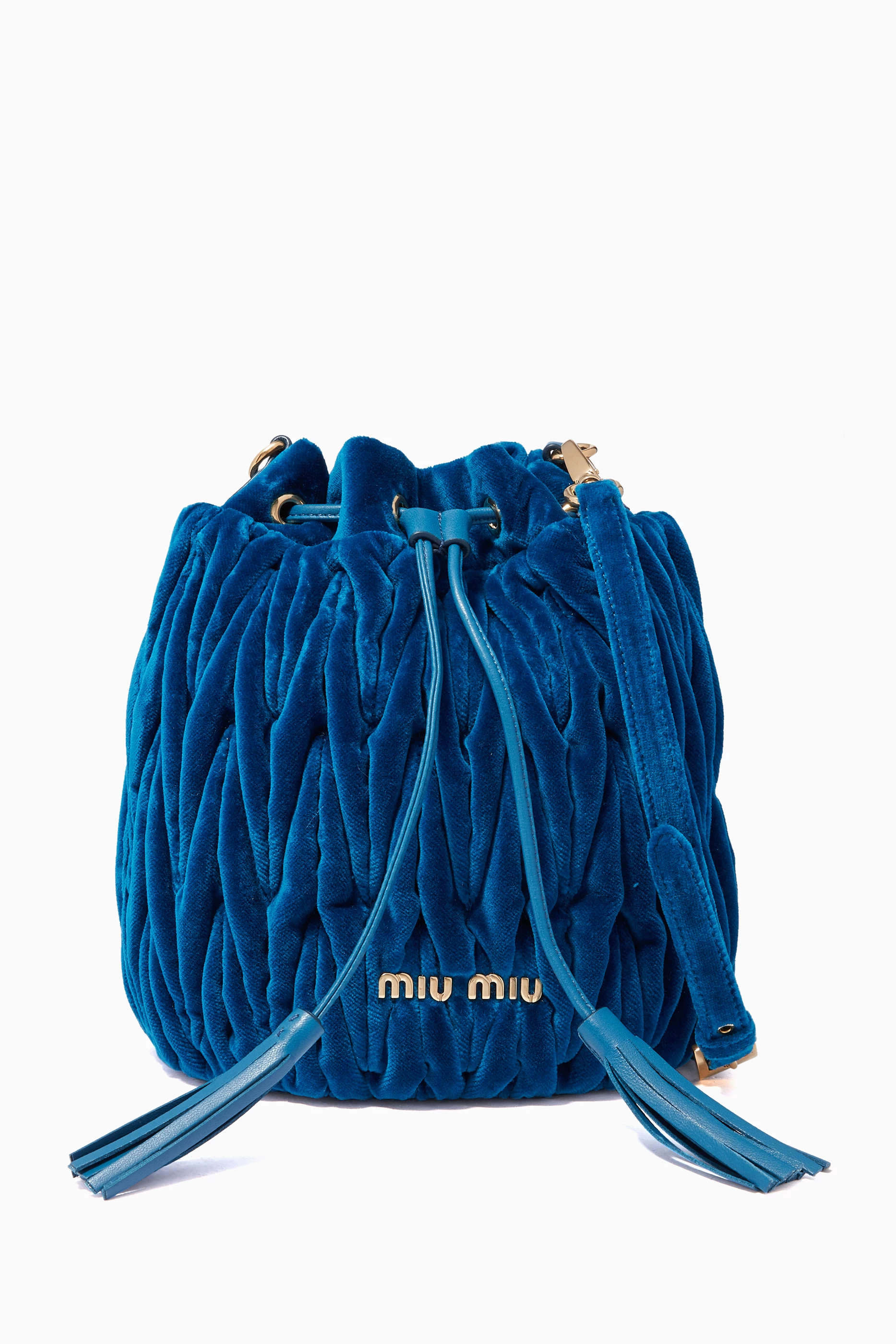 Miu miu velvet bucket bag discount