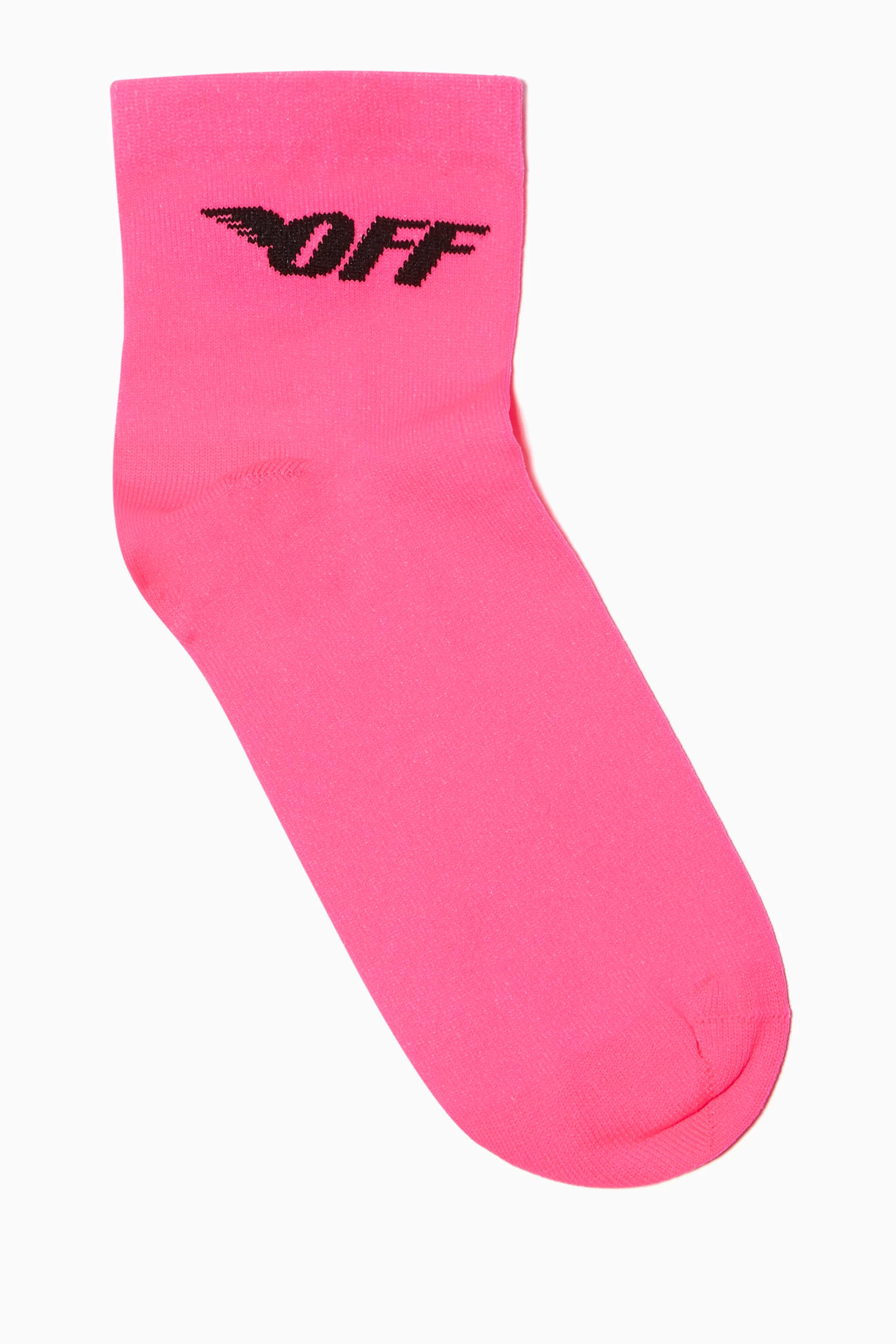 Buy Off White Pink Fuchsia Logo Ankle Socks For Women Online Ounass Saudi