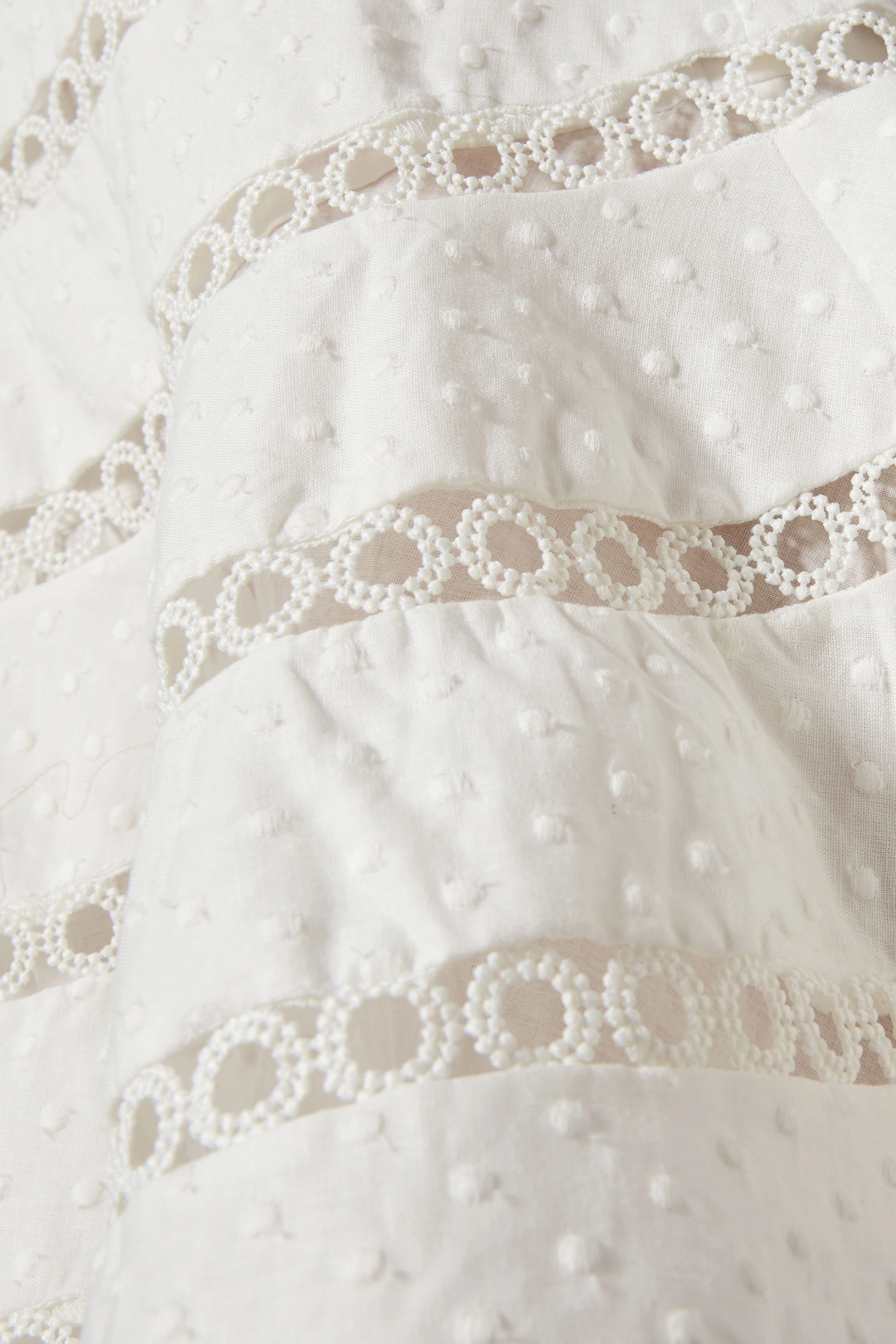 Buy Zimmermann White White Bowie Contour Hailspot Dress For Women Online Ounass Saudi