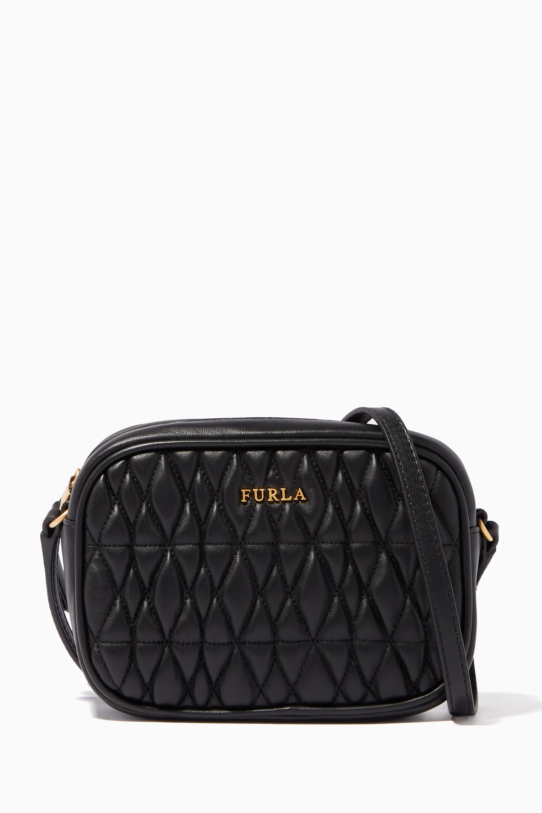 Furla cometa crossbody onyx black shop