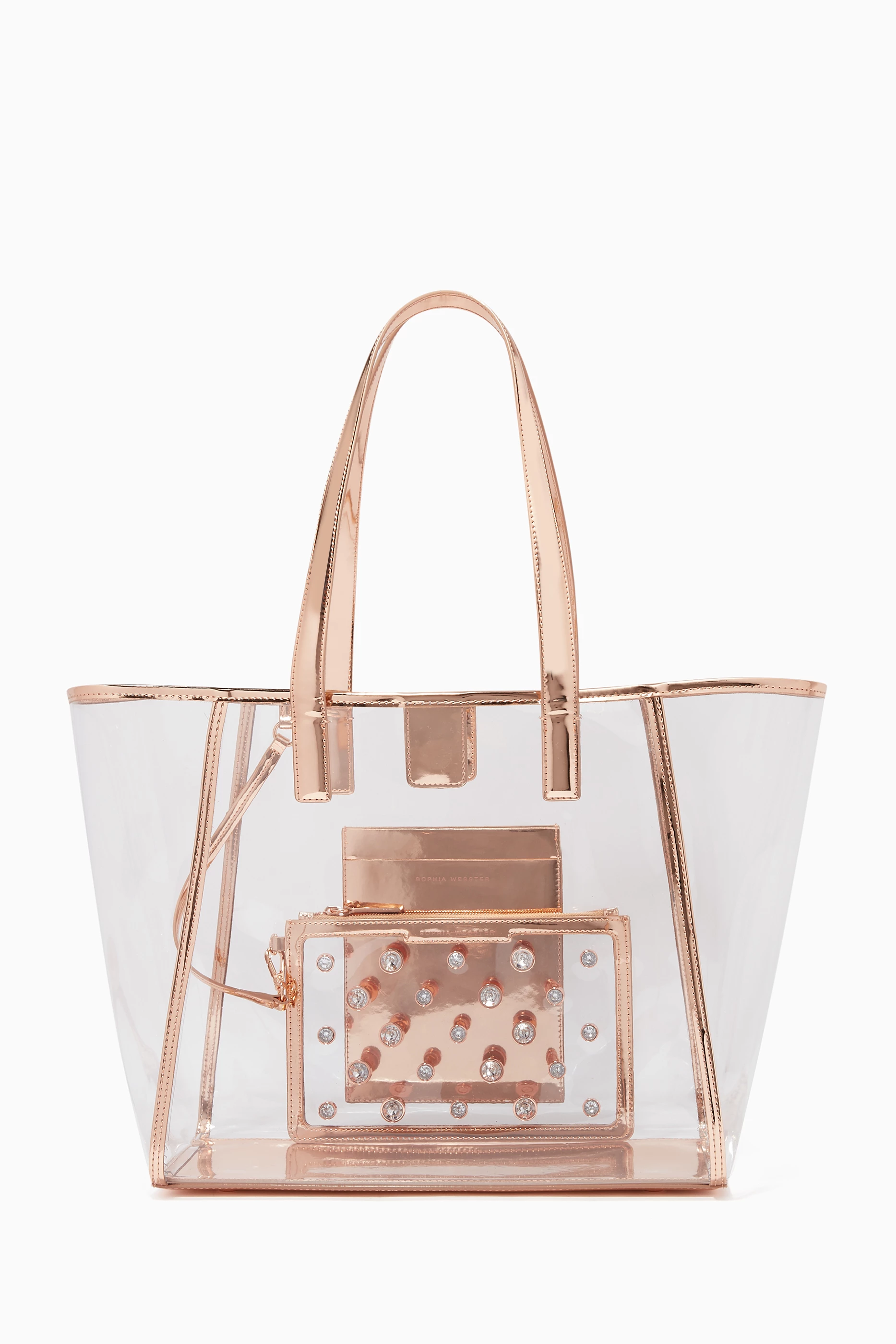 Buy Sophia Webster Rose Gold Rose Gold Dina Clear Tote Bag For Women Online Ounass Saudi