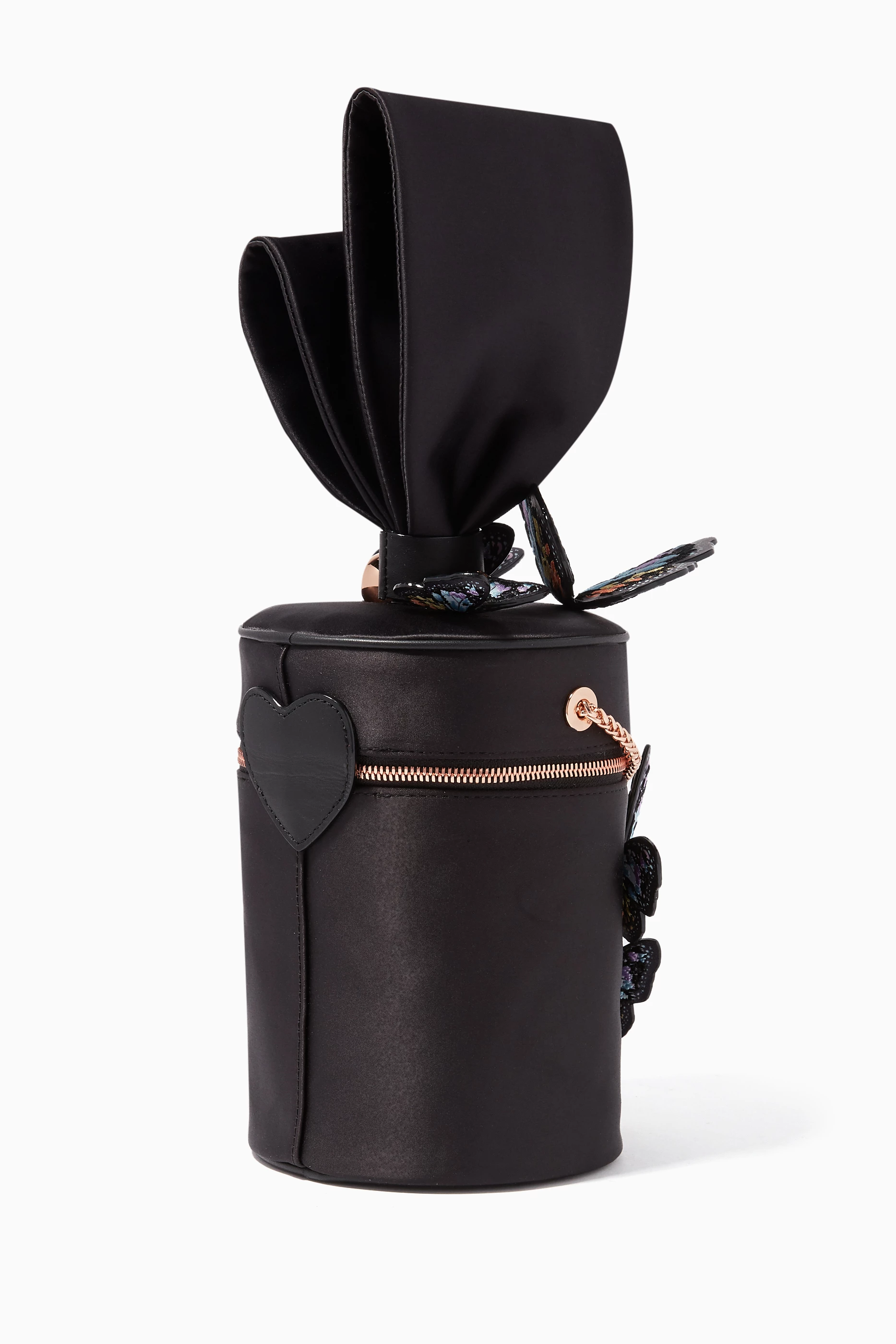 Sophia Webster Bonnie Butterfly Satin Leather Cylinder