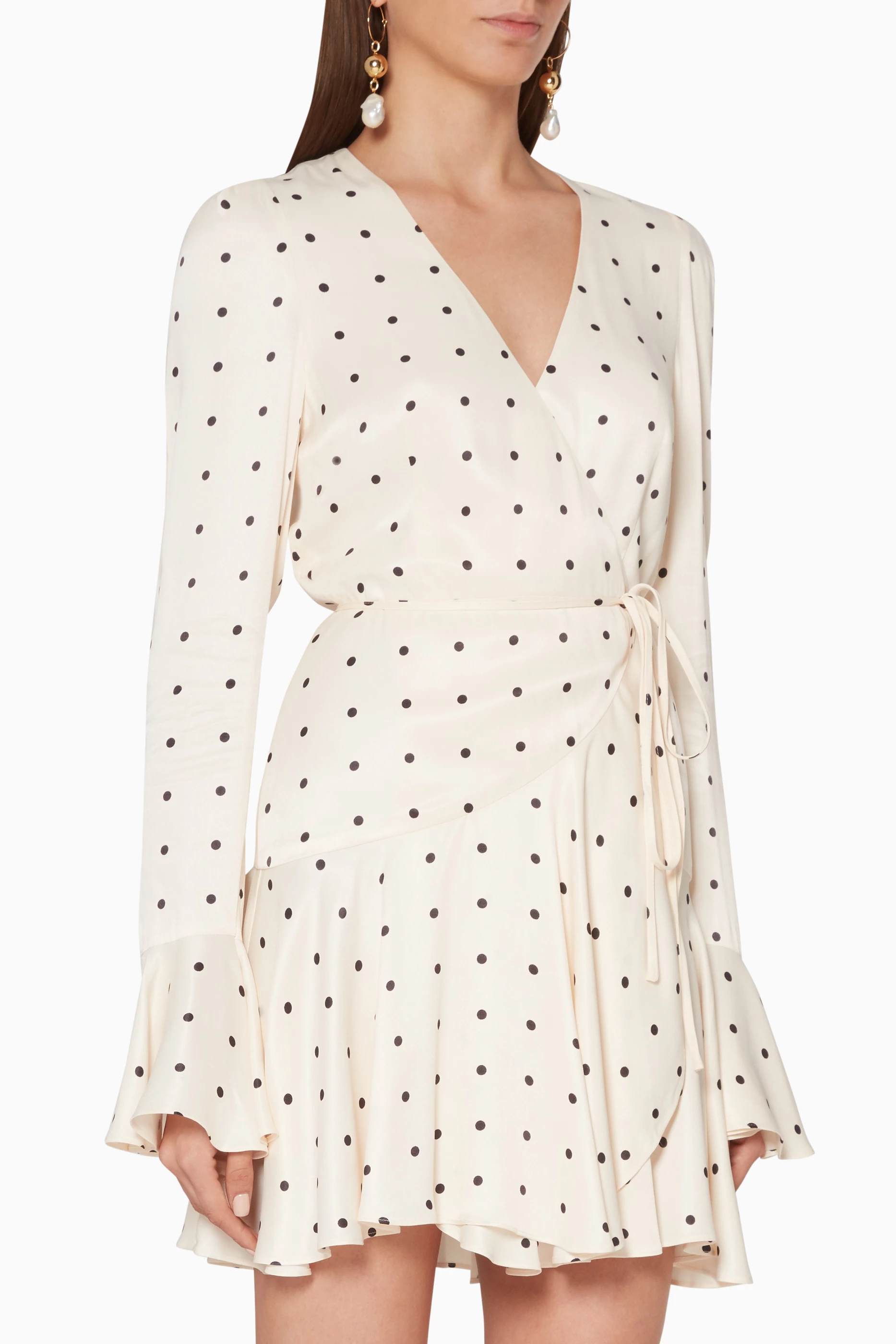 knee length dresses for ladies Shona Joy Elliot Draped Linen Mini Dress