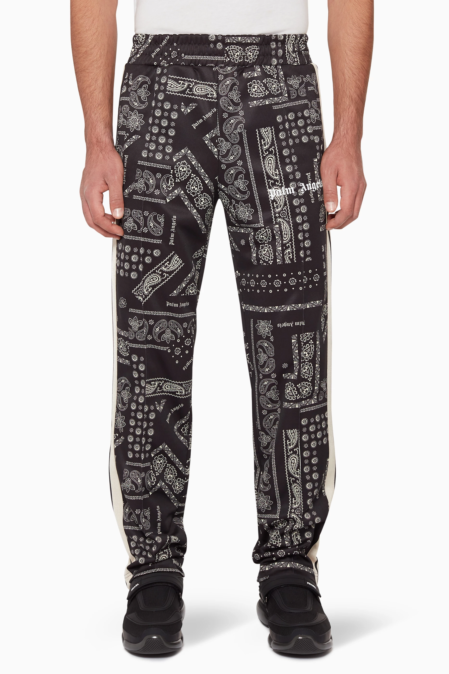 Buy Palm Angels Black Bandana Classic Track Pants For Men Online Ounass Saudi