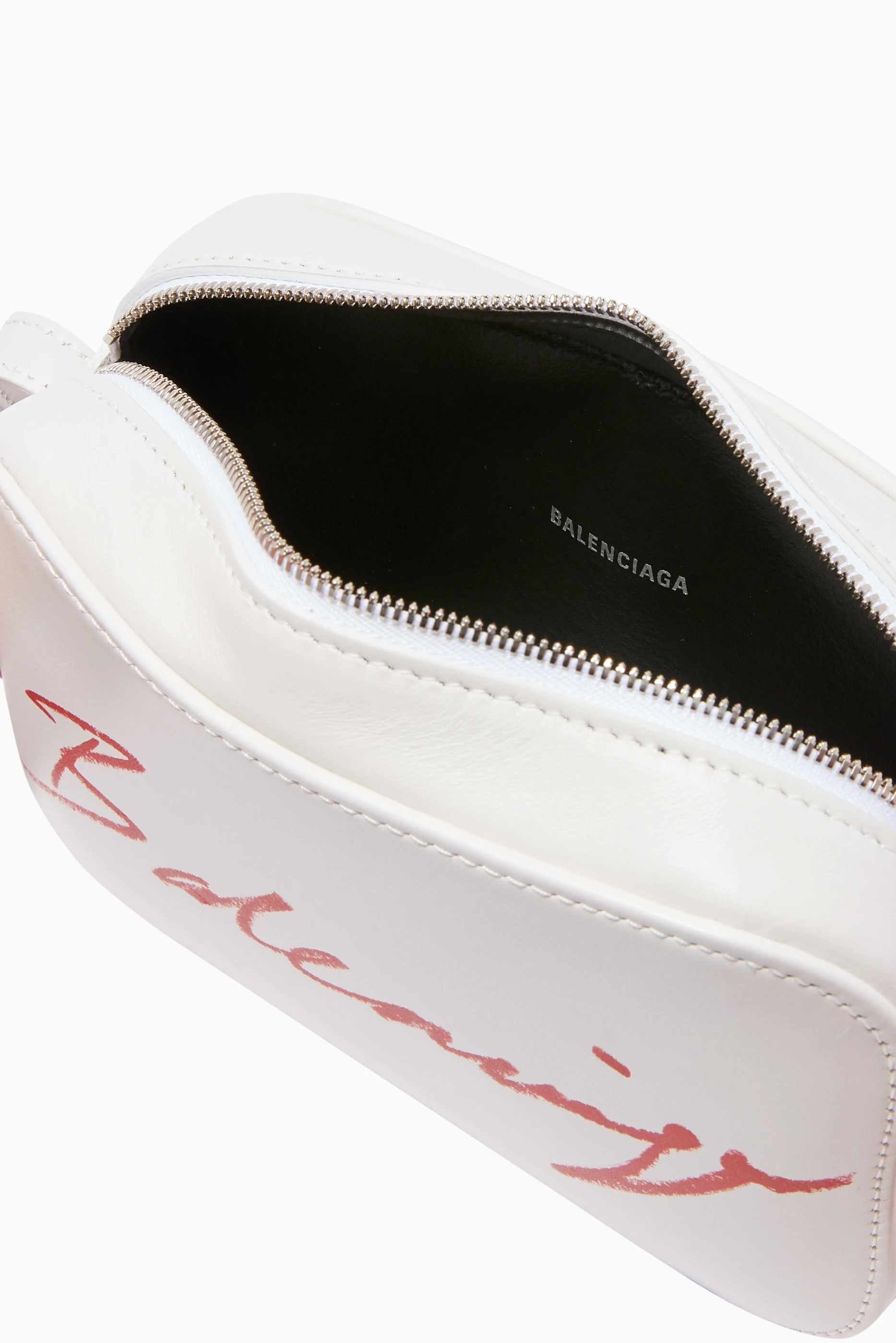 Buy Balenciaga White Everyday Lipstick Logo XS Camera Bag For Women Online Ounass Saudi