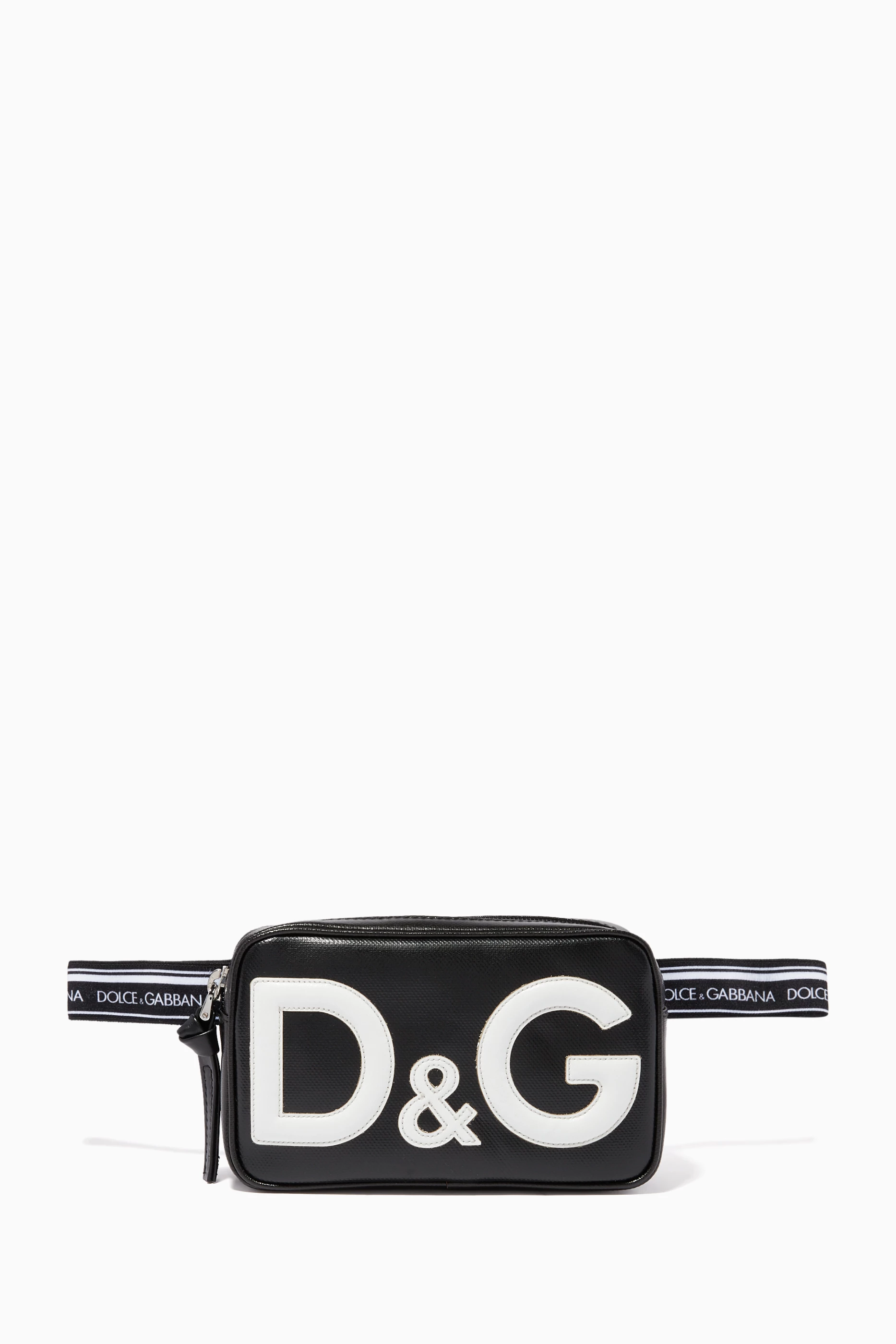 Buy Dolce Gabbana Black D G Leather Belt Bag For Girls Online Ounass Saudi