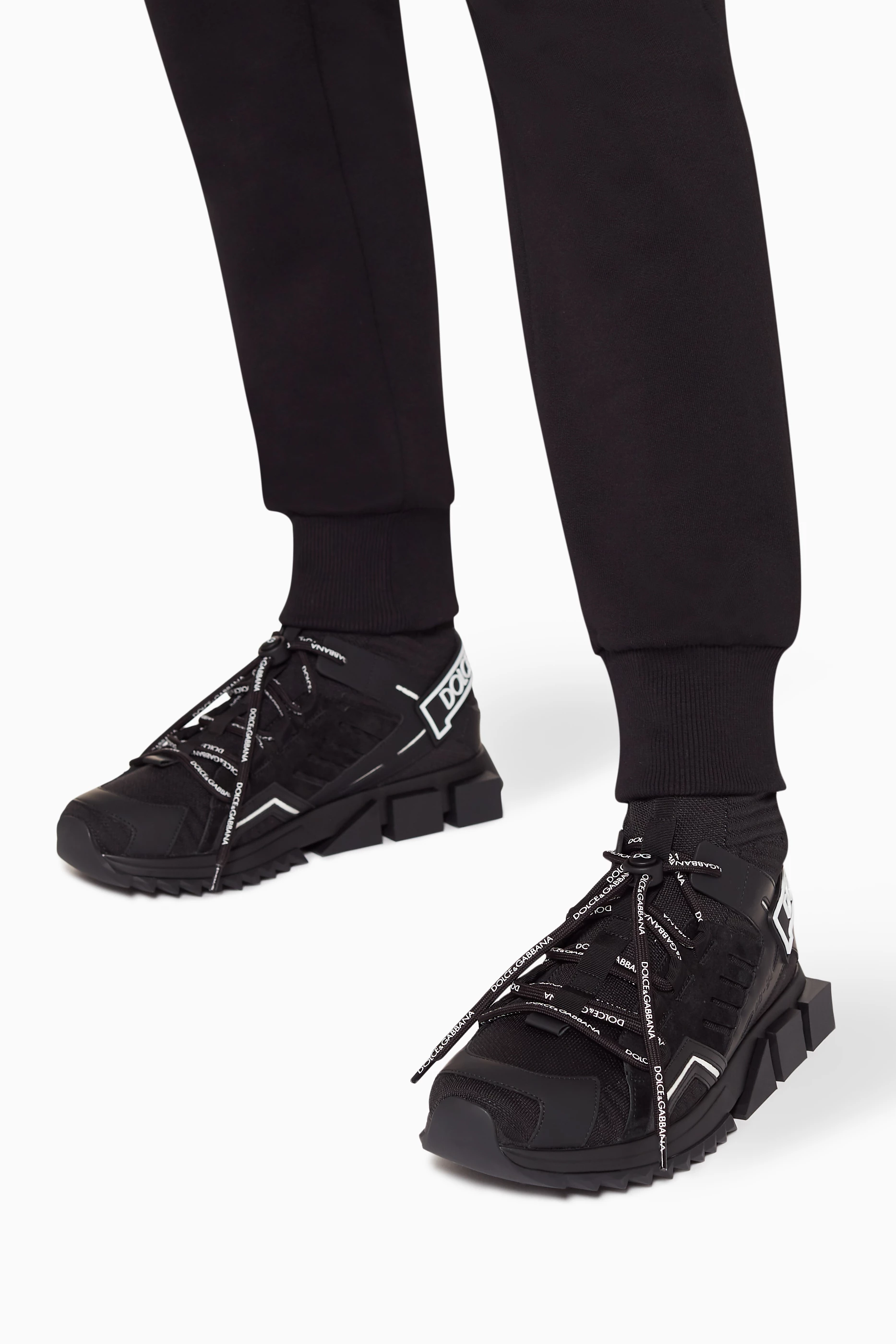 Buy Dolce Gabbana Black Sorrento High-Top Track Sneakers For Men