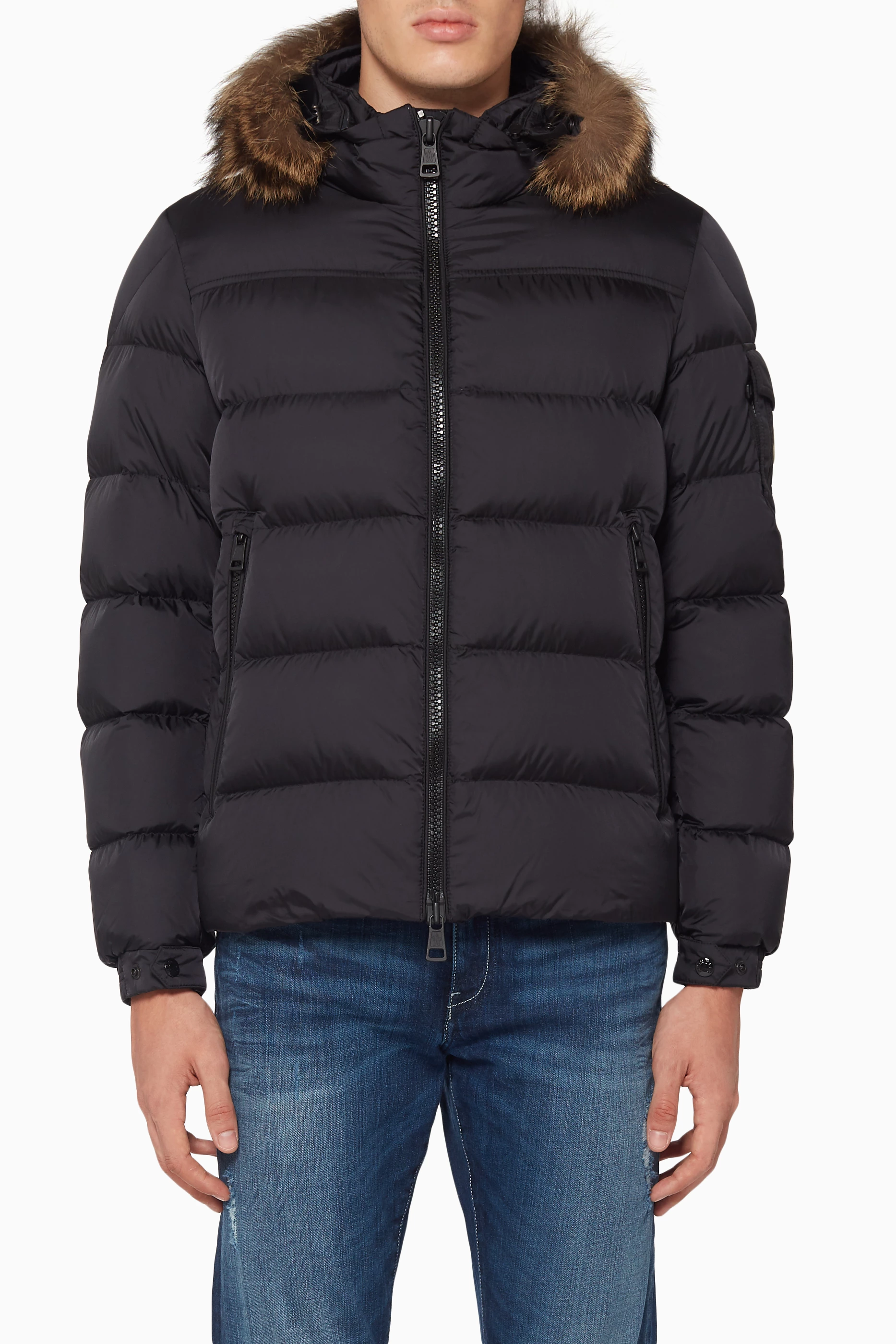 Moncler marque jacket black clearance