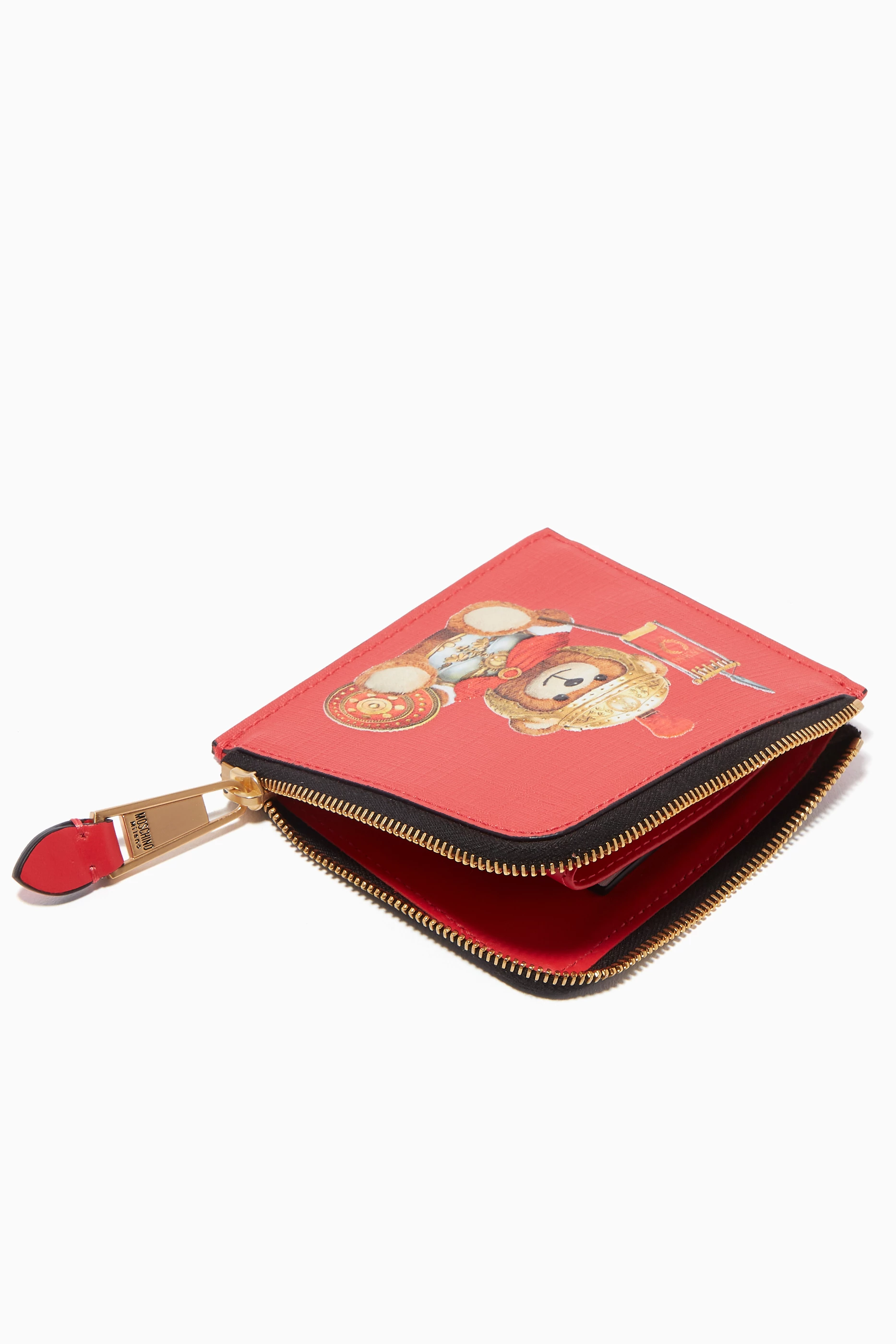 Buy Moschino Red Roman Teddy Bear Wallet For Women Online Ounass Saudi