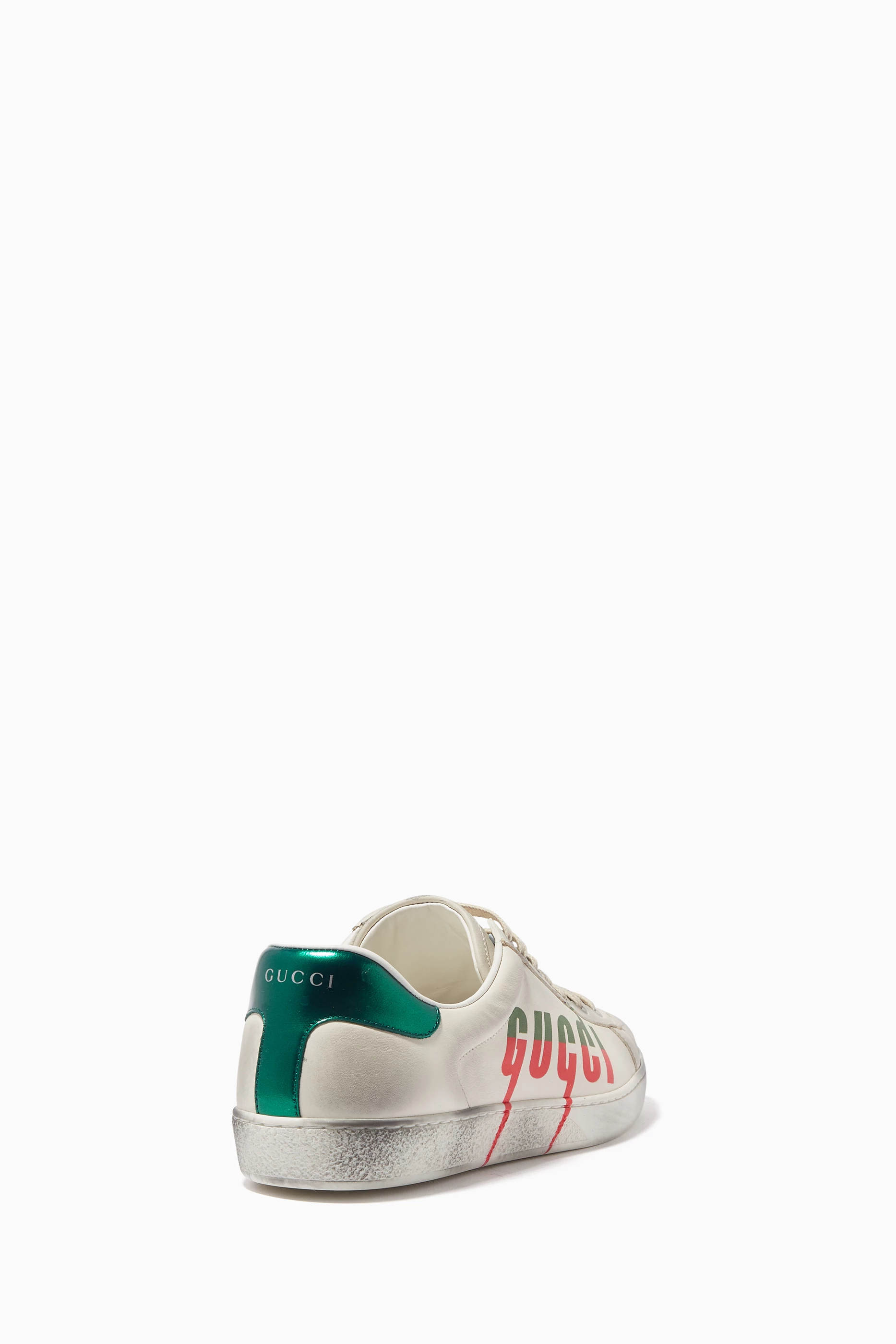 Buy Gucci White New Ace Gucci Blade Sneakers For Men Online Ounass Saudi