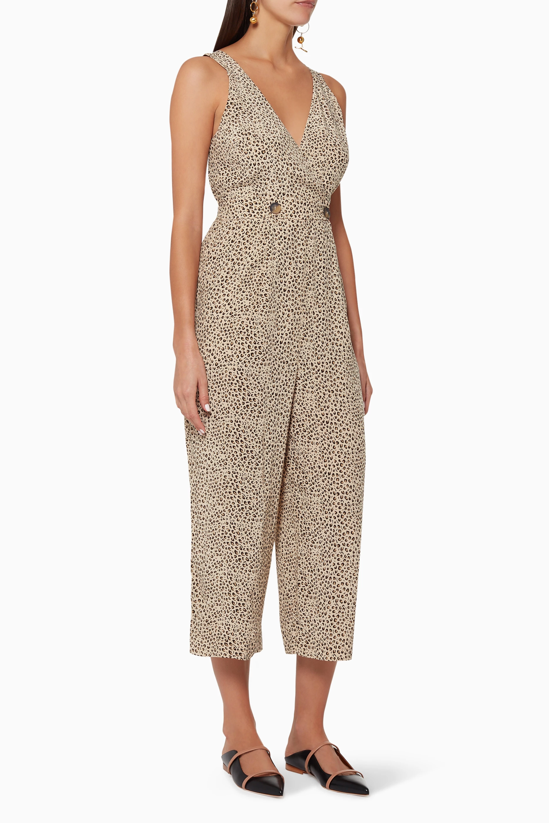 Whistles lara button jumpsuit top