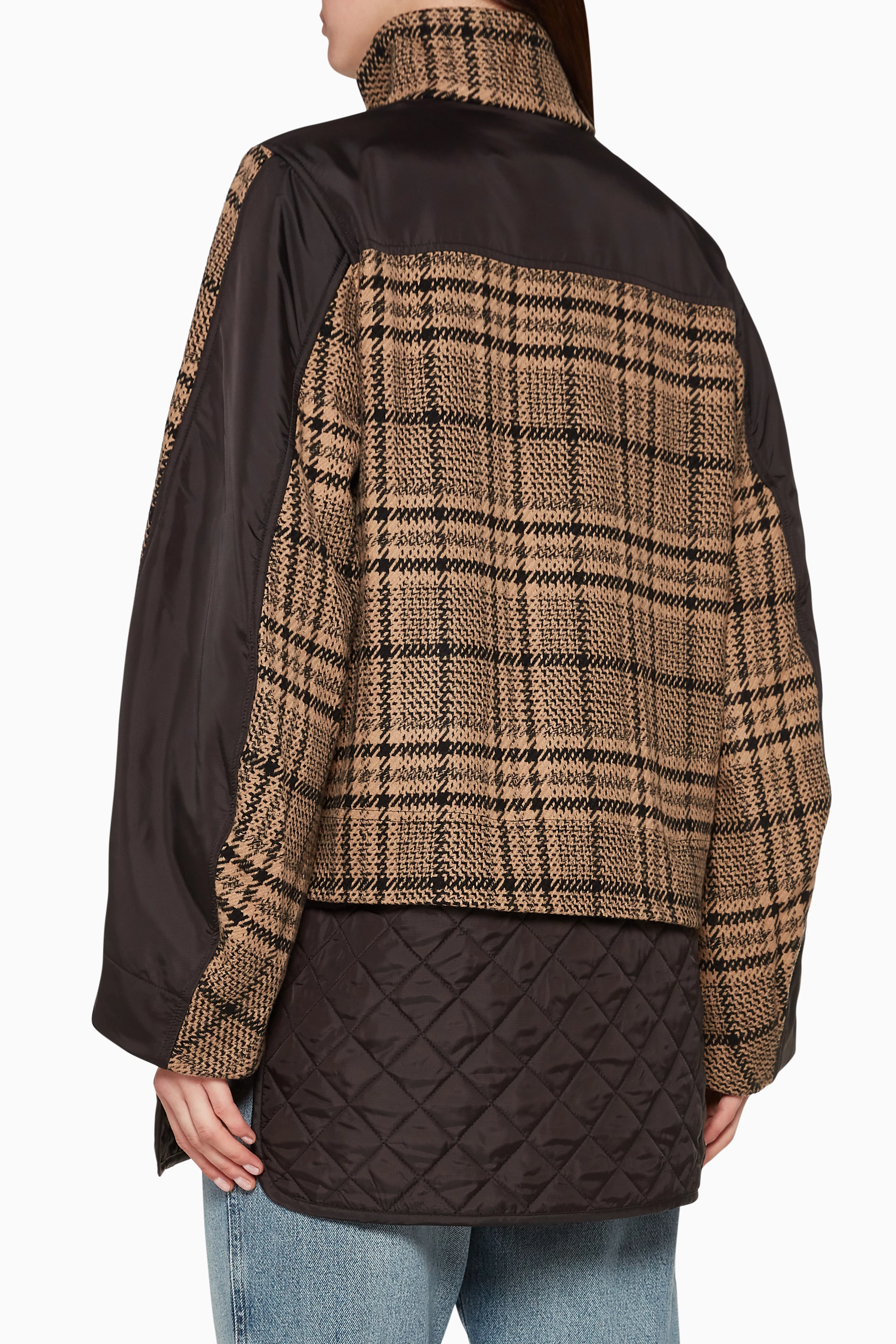 Buy Ganni Black Tech Jacquard Wool Tweed Jacket For Women Online Ounass Saudi