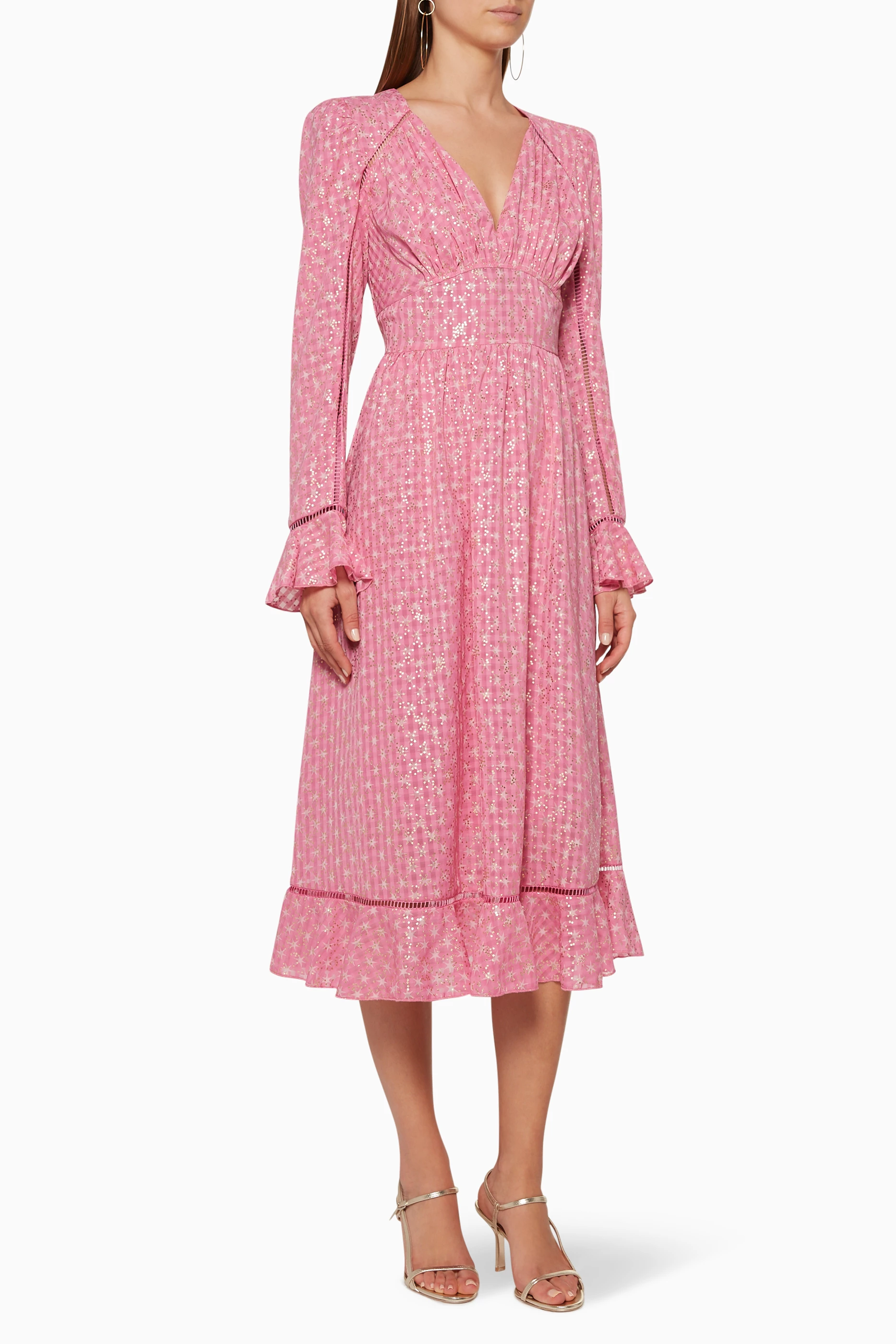 Buy Stine Goya Pink William Star Print Midi Dress For Women Online Ounass Saudi