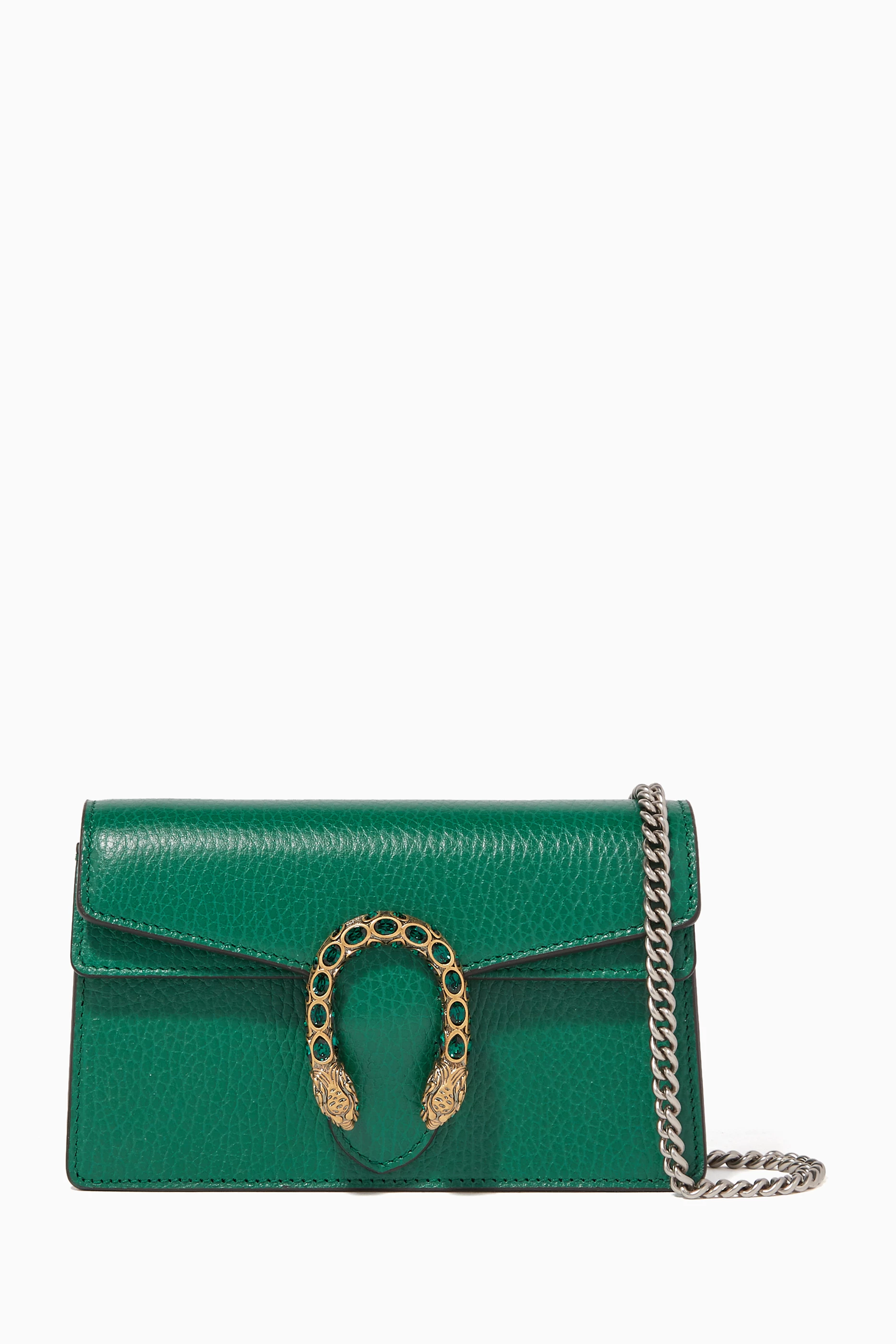Buy Gucci Green Dionysus Super Mini Leather Bag For Women Online Ounass Saudi
