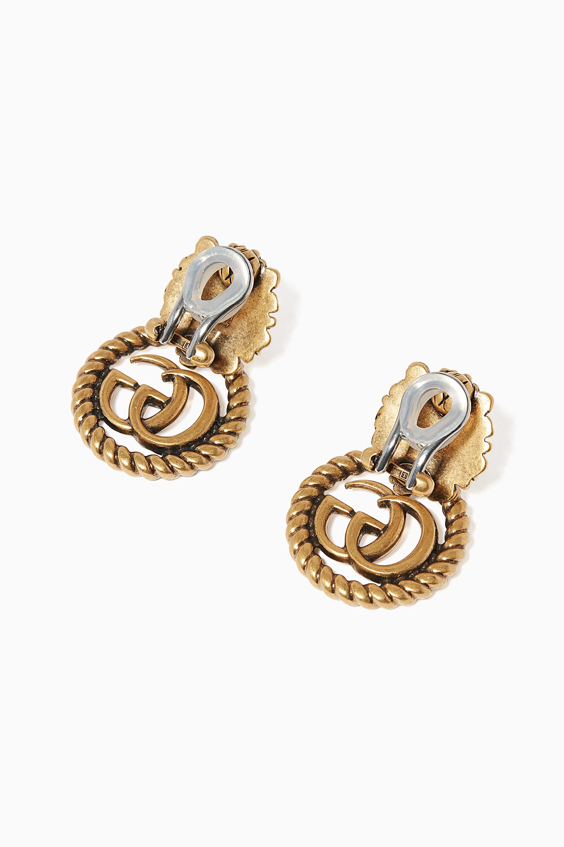 Buy Gucci Gold Lion Head Logo Earrings For Women Online Ounass Saudi