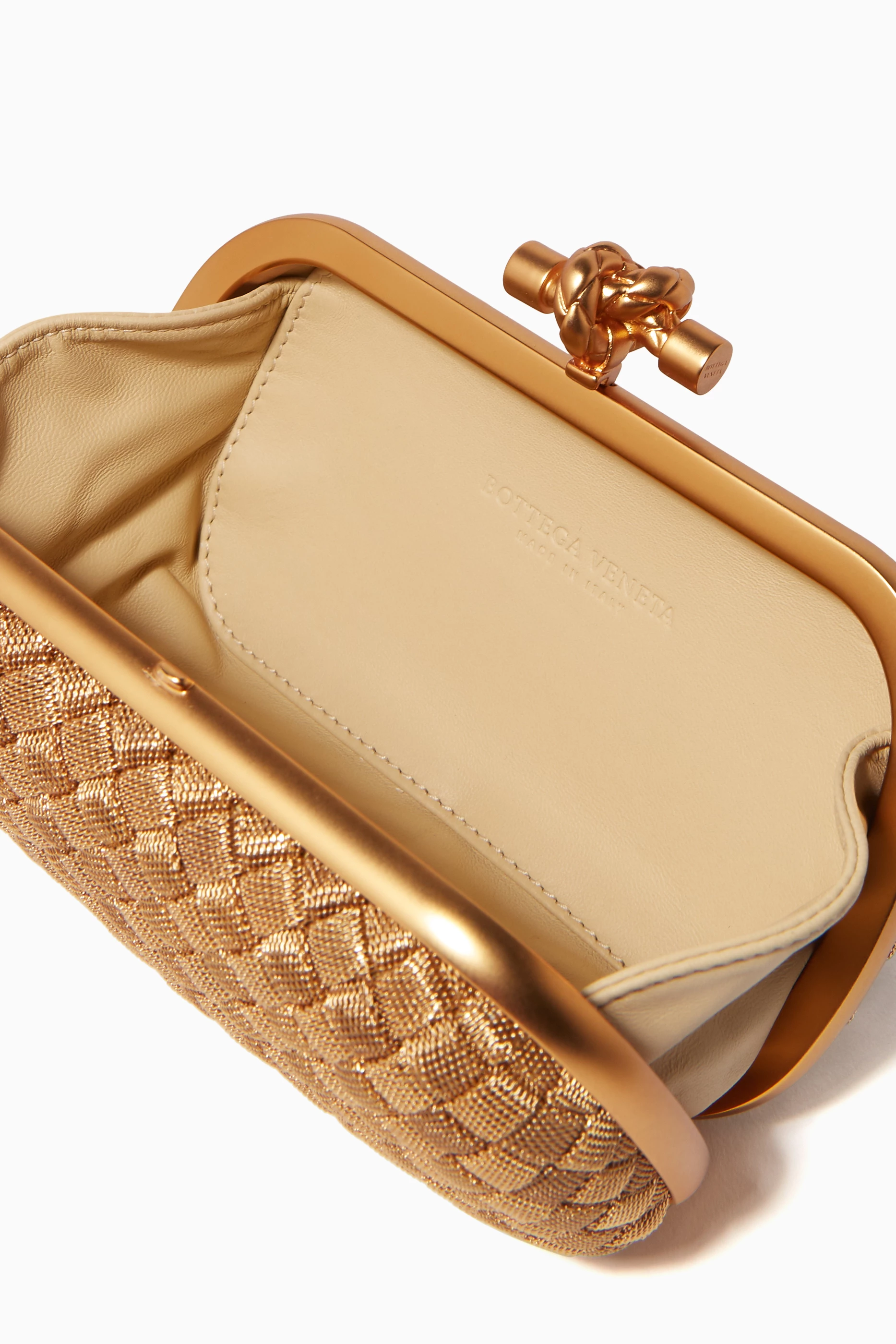 Knot Intrecciato Metal Clutch Bag