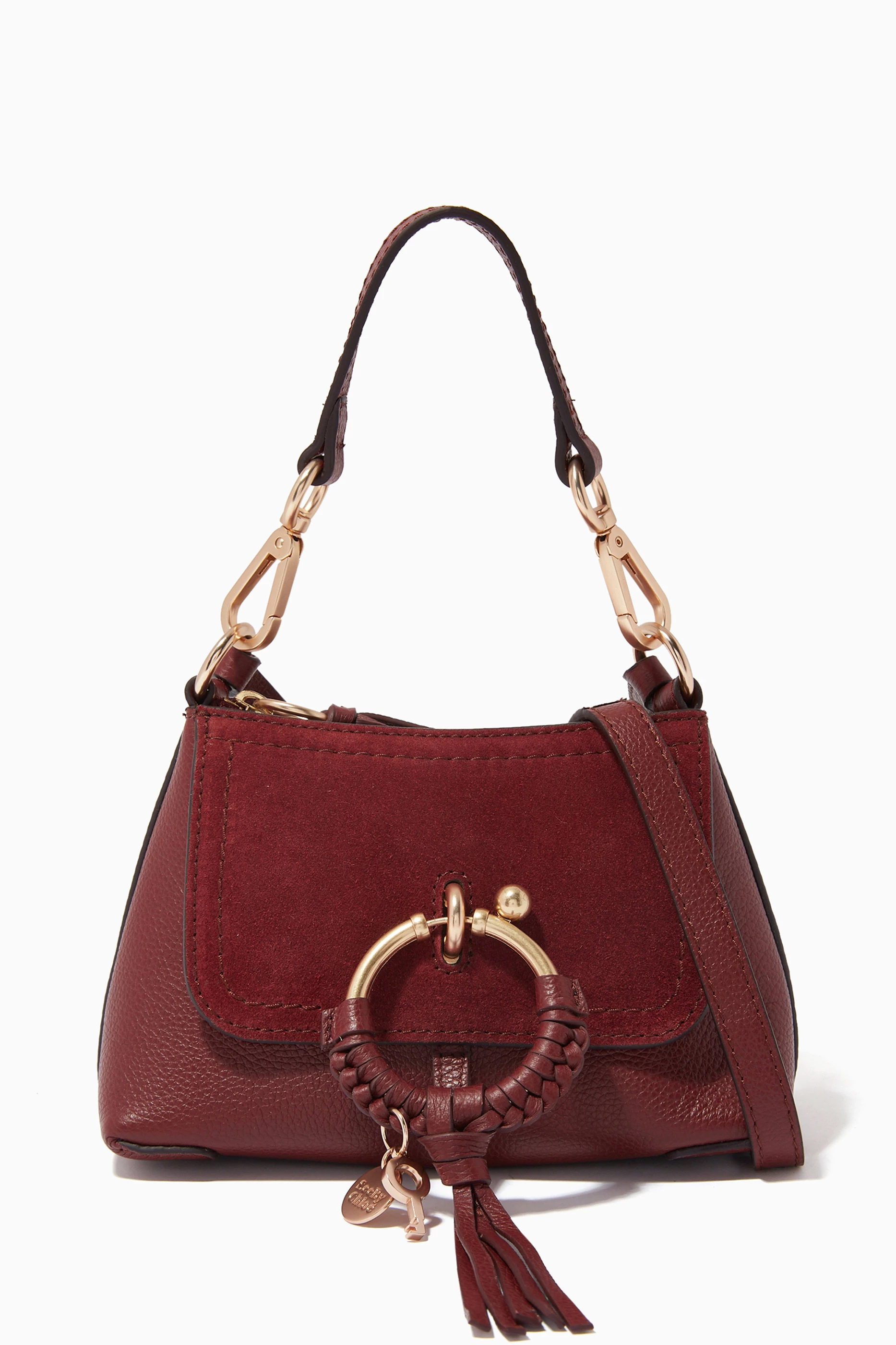 See by chloe burgundy bag on sale