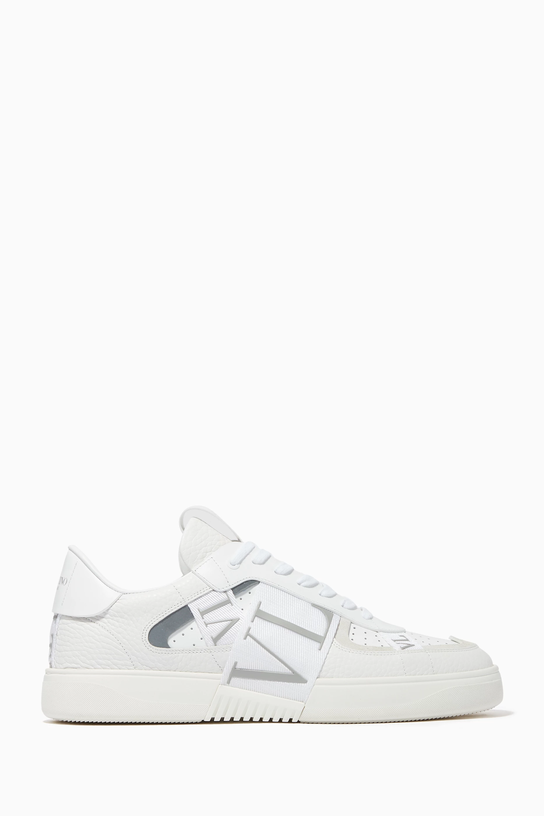 Buy Valentino Garavani Grey Valentino Garavani VLTN 7 Calfskin Sneakers For Men Online Ounass Saudi