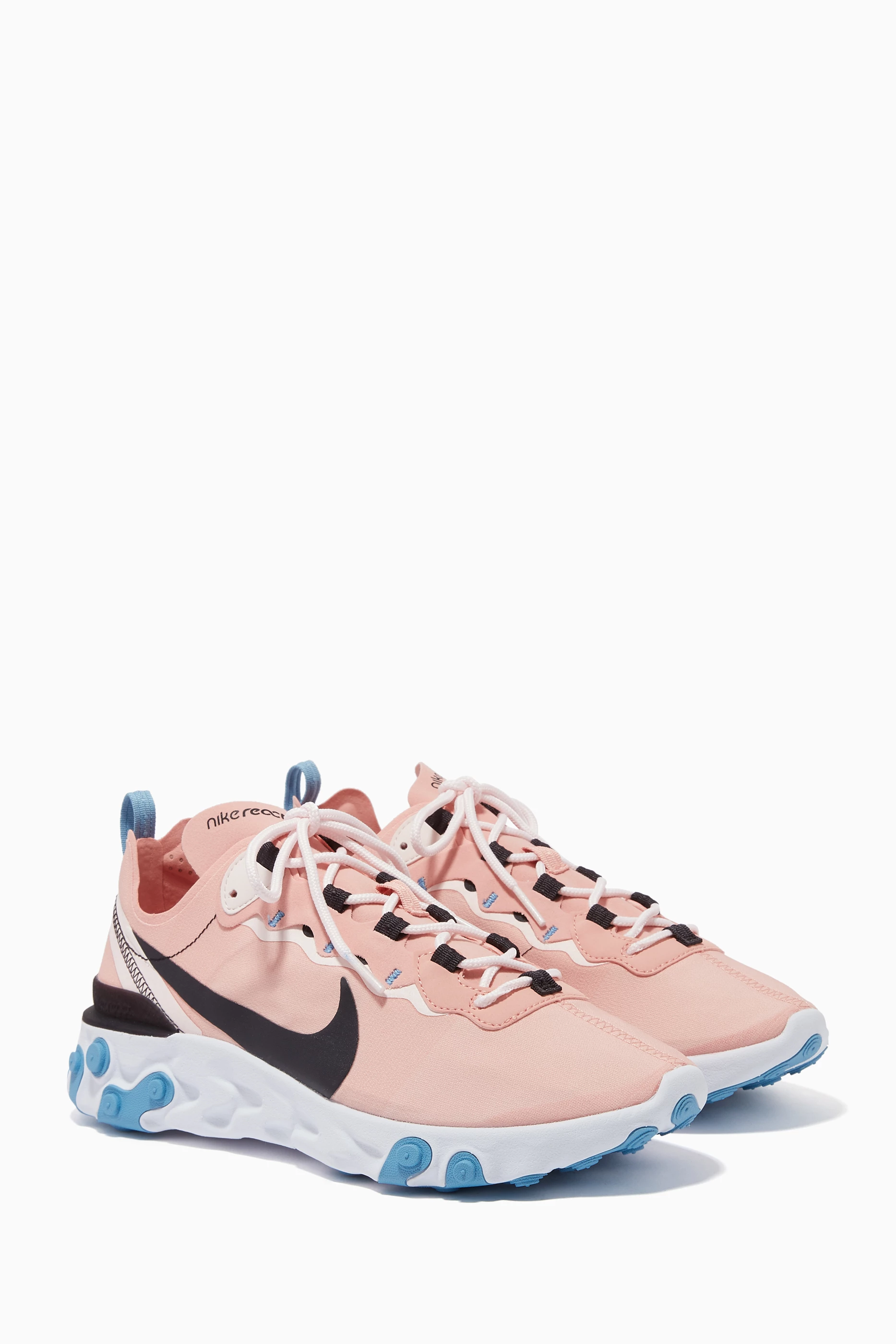 Buy Nike Pink React Element 55 Sneakers For Women Online Ounass Saudi