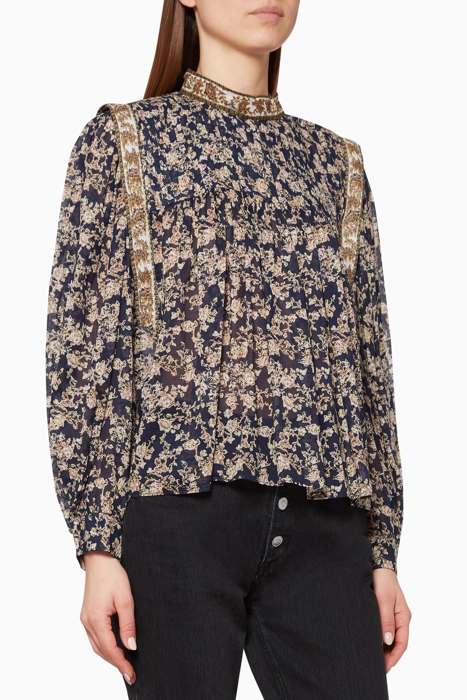 Buy Isabel Marant Etoile Multicolour Vega Cotton Top For Women Online Ounass Saudi