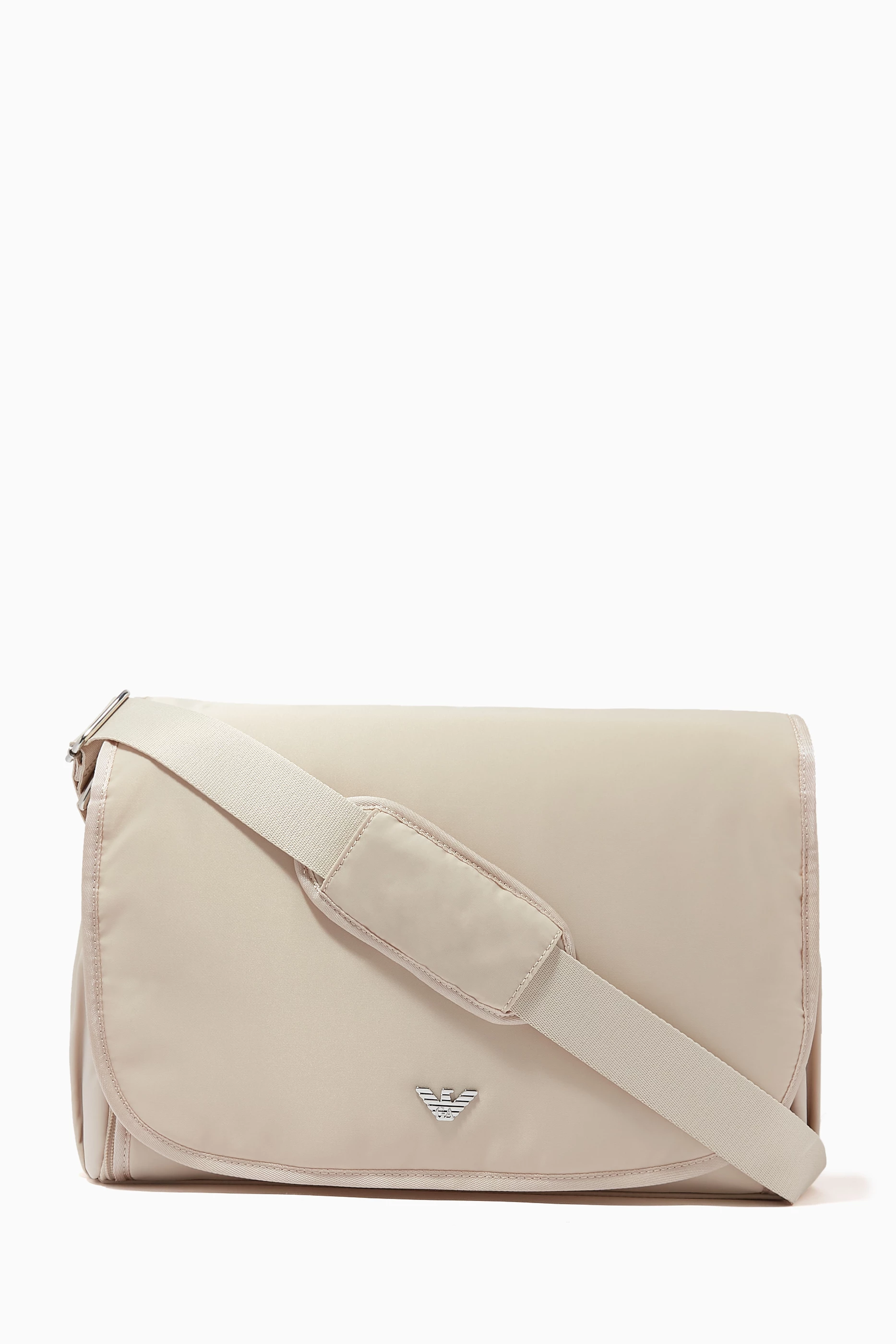 Buy Emporio Armani Neutral Logo Changing Bag in Nylon For Kids Online Ounass Saudi