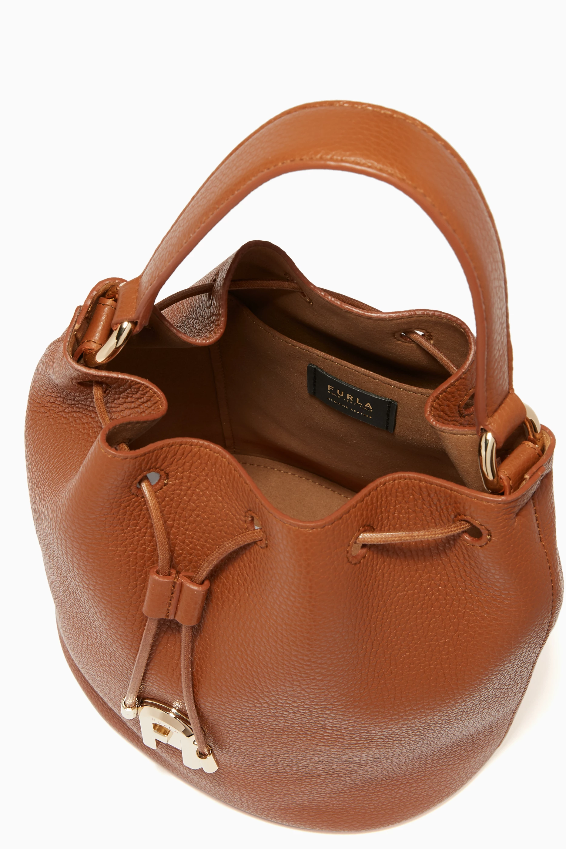 Buy Furla Brown Small Sleek Bucket Bag For Women Online Ounass Saudi