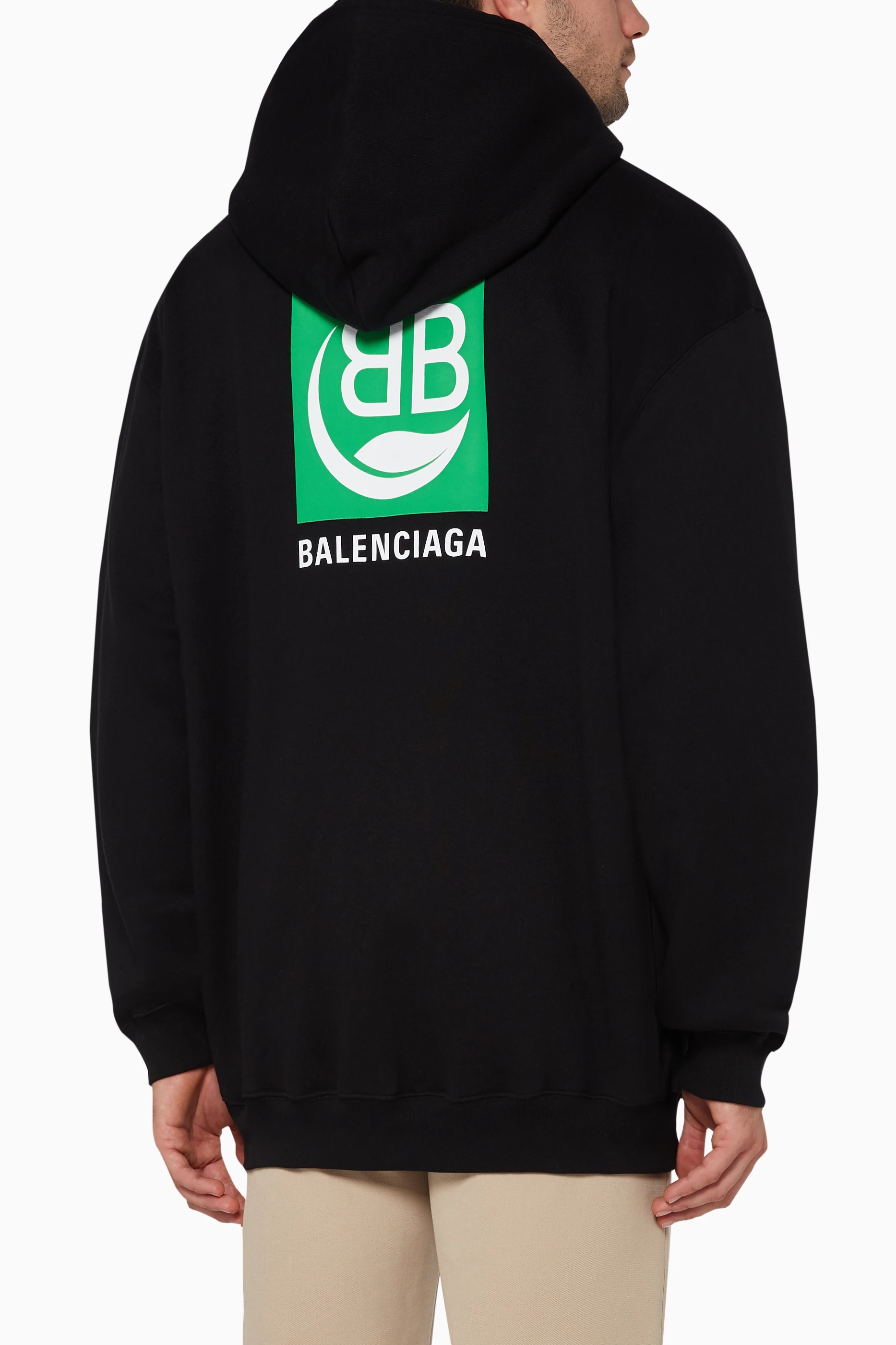 Buy Balenciaga Black BB Eco Logo Hoodie For Men Online Ounass Saudi