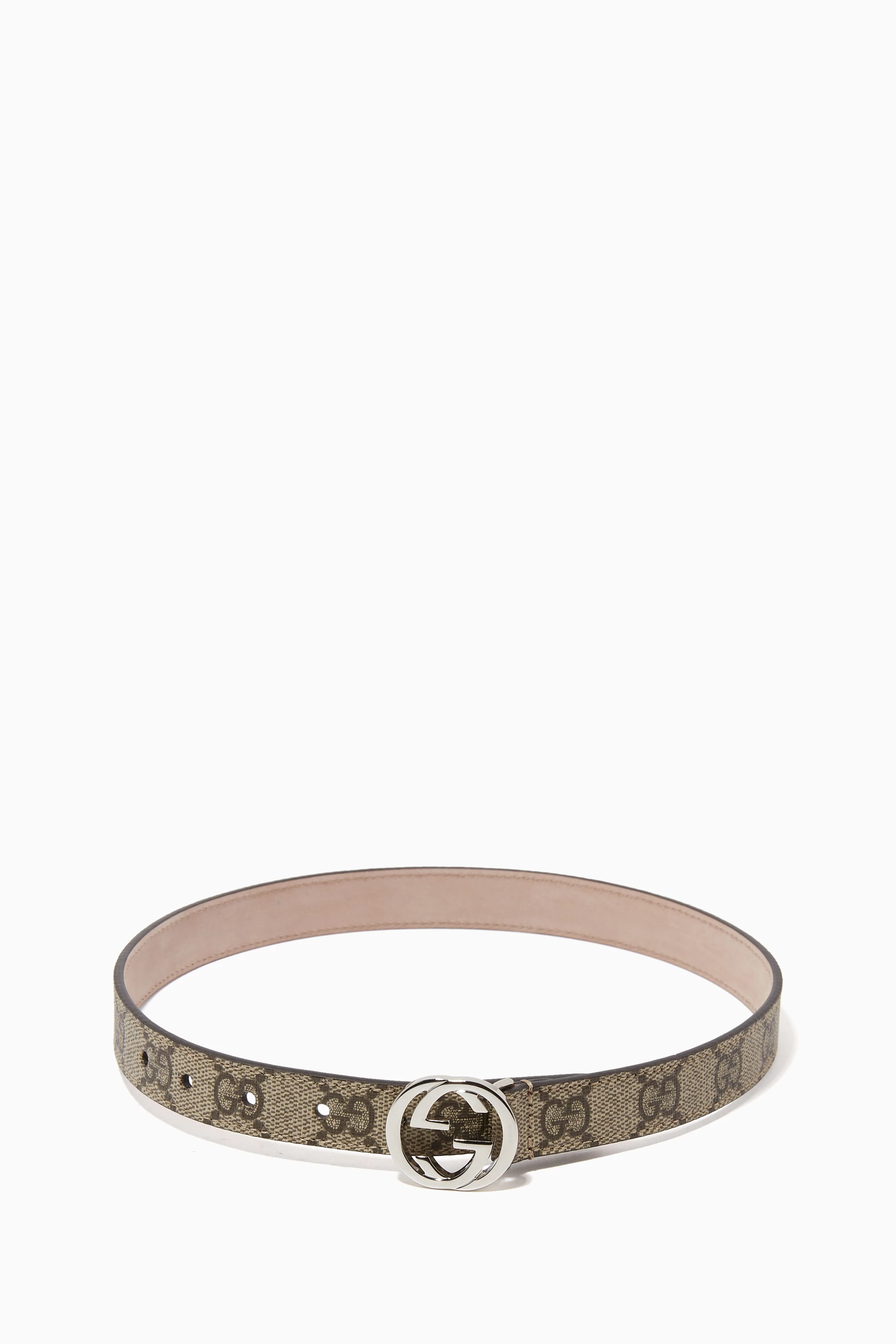 Buy Gucci Neutral GG Supreme Belt For Boys Online Ounass Saudi