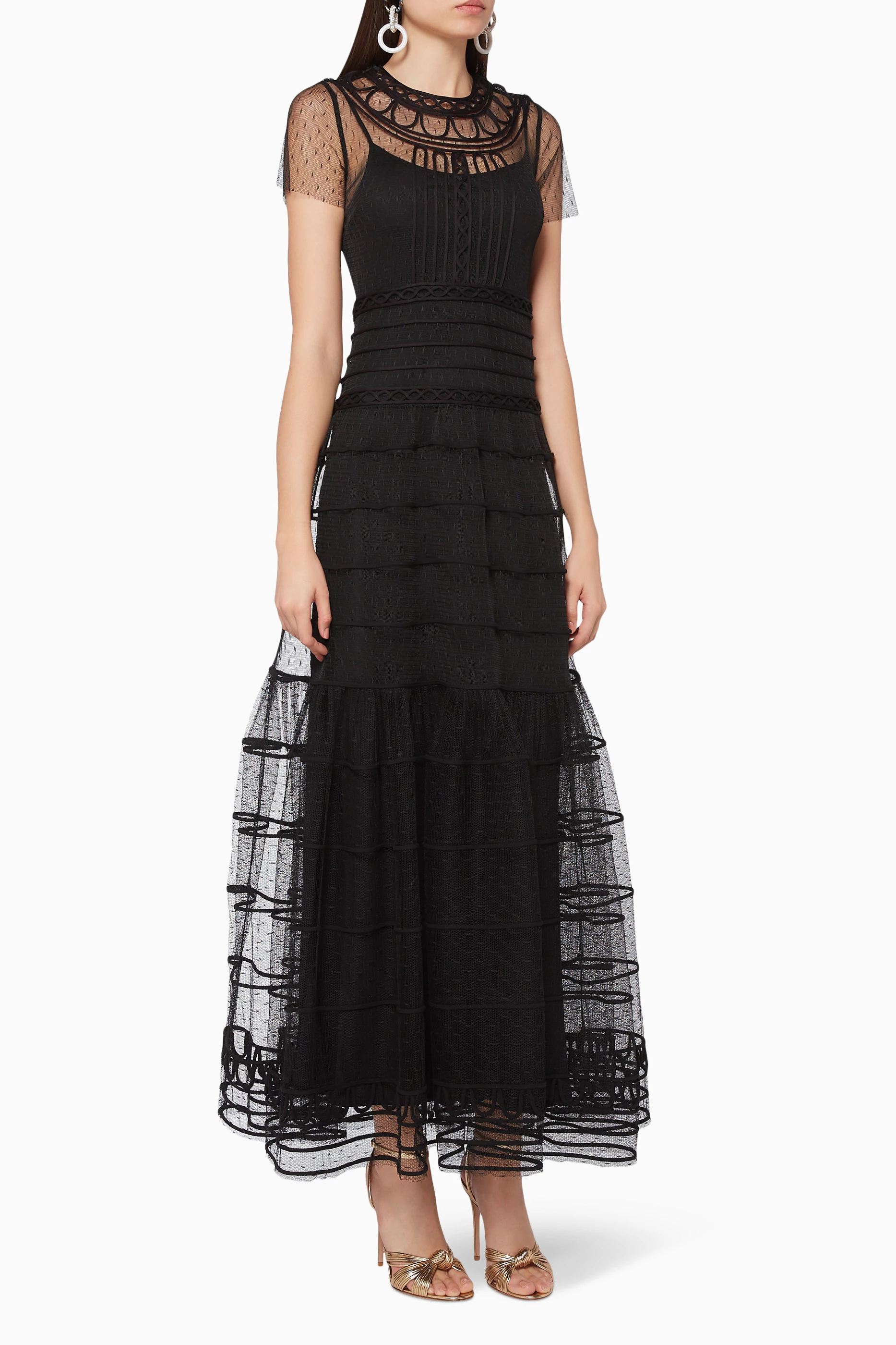 Buy RED Valentino Black Tubular Tulle Dress For Women Online Ounass Saudi