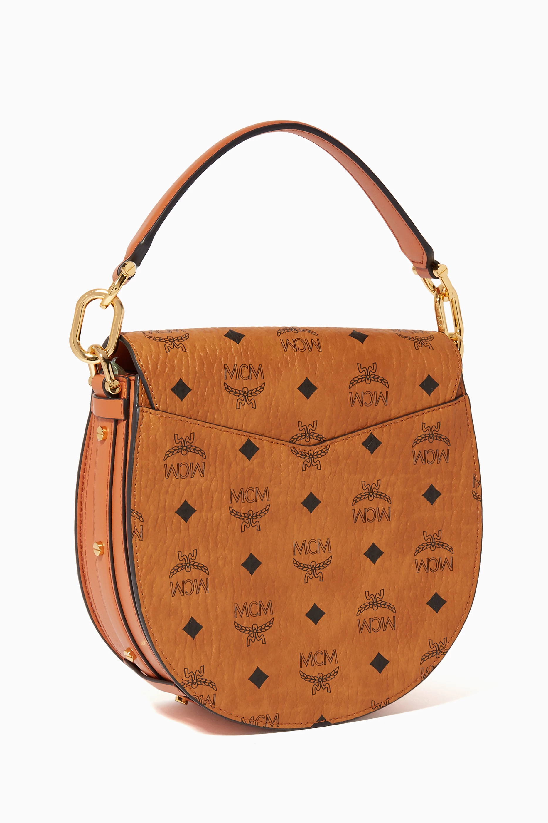 Buy MCM Brown Patricia Shoulder Bag in Visetos For Women Online Ounass Saudi